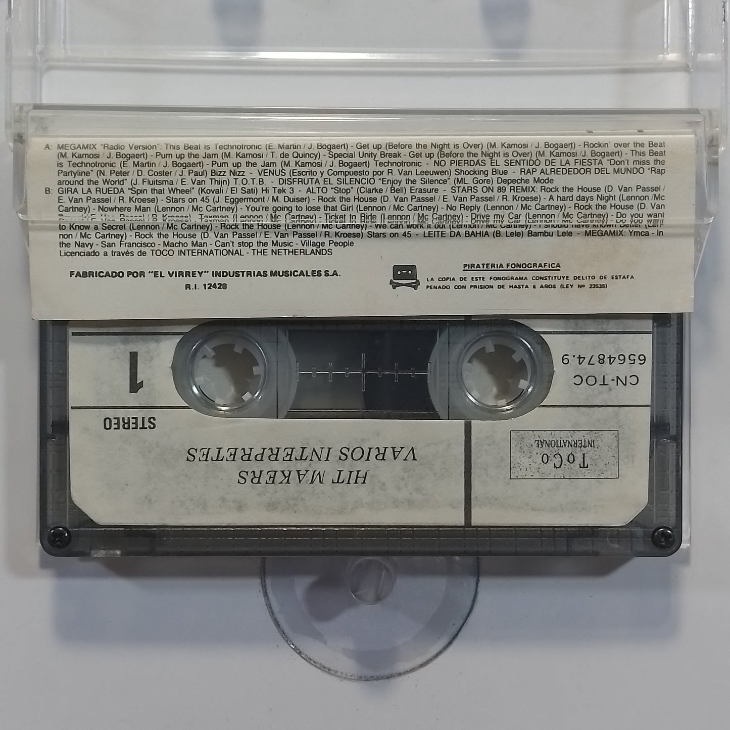 cassette Hit Makers Mega Mix Technotronic Depeche Mode Erasure varios made peru 1990 Disco New Wave Eurobeat