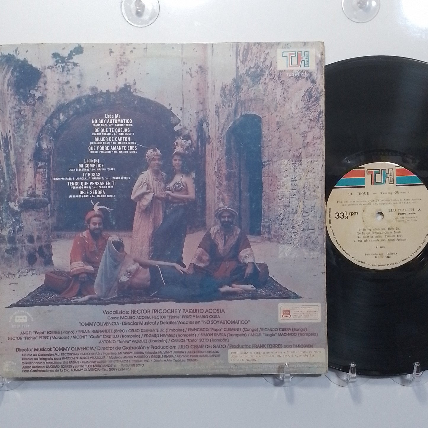 lp Tommy Olivencia Y Su Orquesta El Jeque made peru 1989 latin salsa
