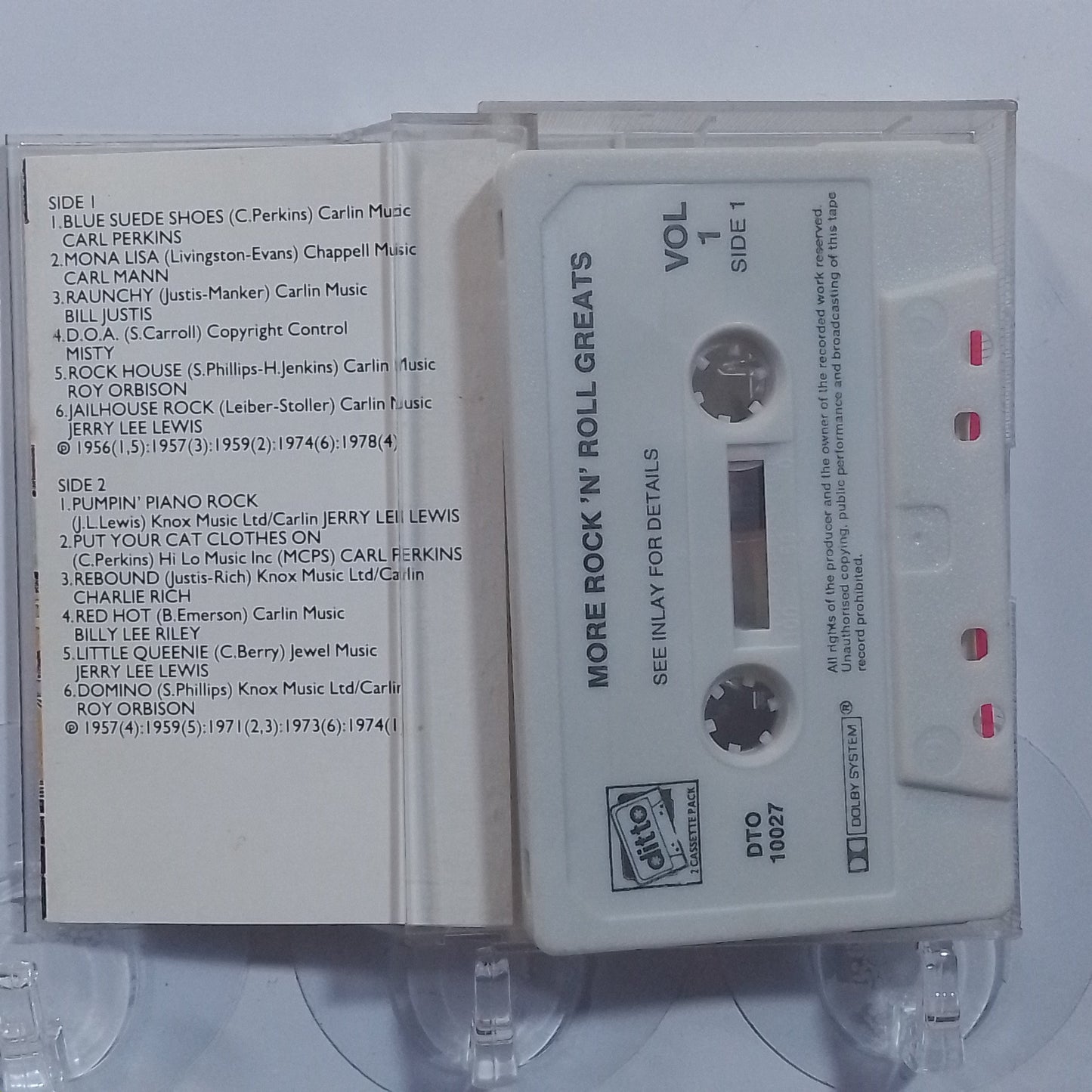 cassette More Rock N Roll Greats Jerry Lee Lewis Johnny Cash Carl Perkins varios made alemania 1980 rock