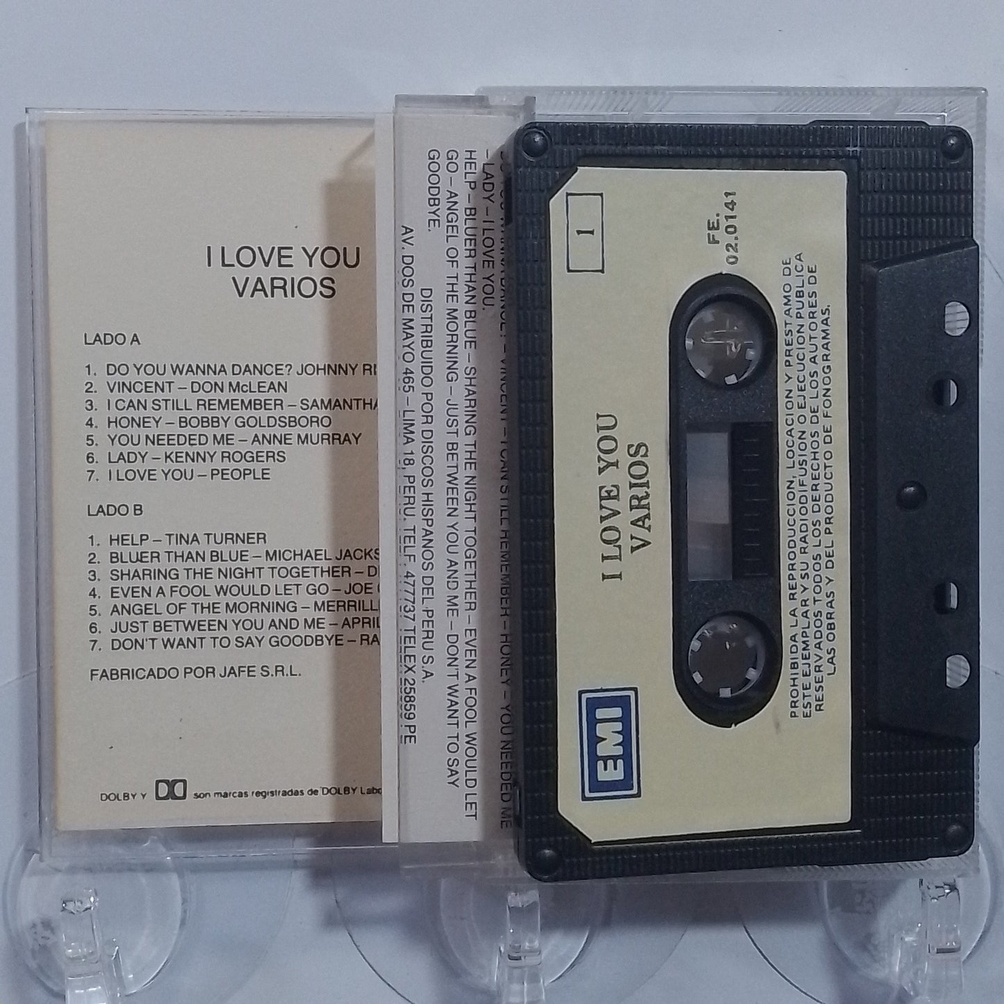 cassette i love you michael jackson joe cocker tina turner varios made peru 1980 rock
