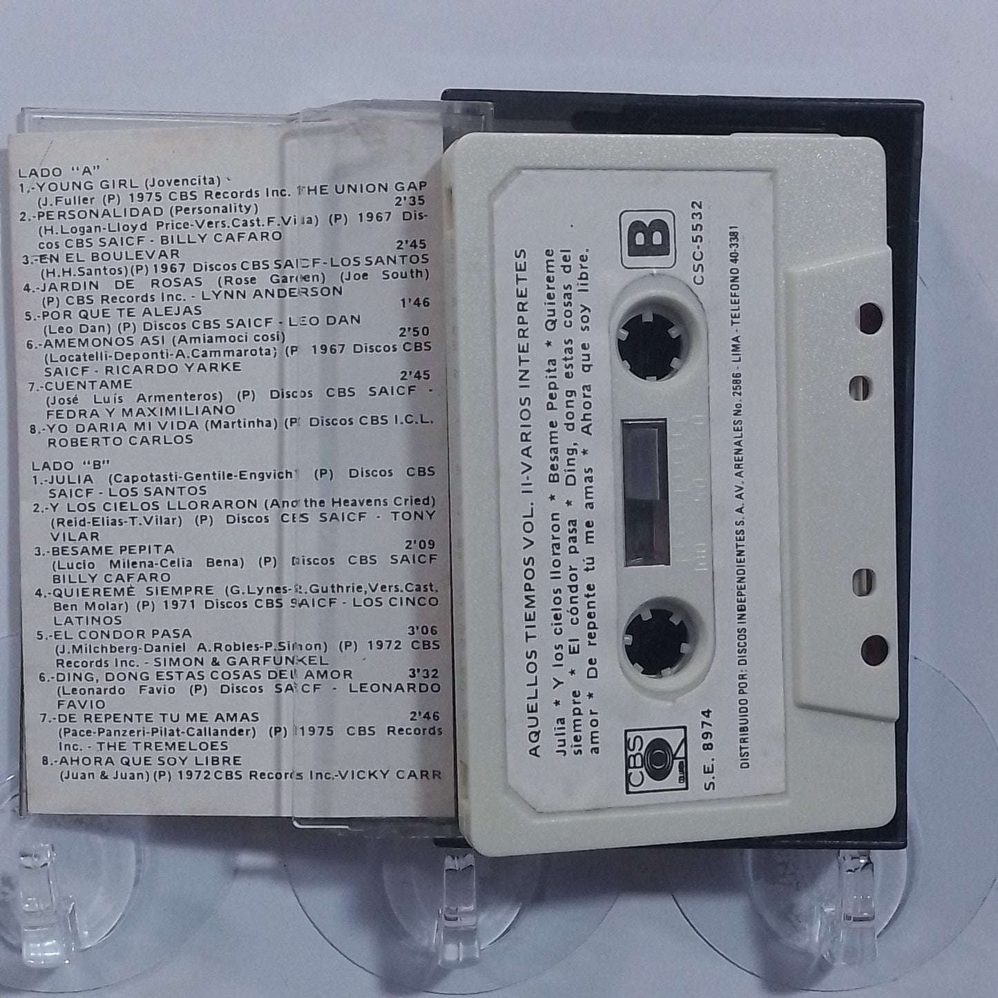cassette aquellos tiempos vol 2 the union gap simon & garfunkel the tremeloes varios made peru 1972 rock