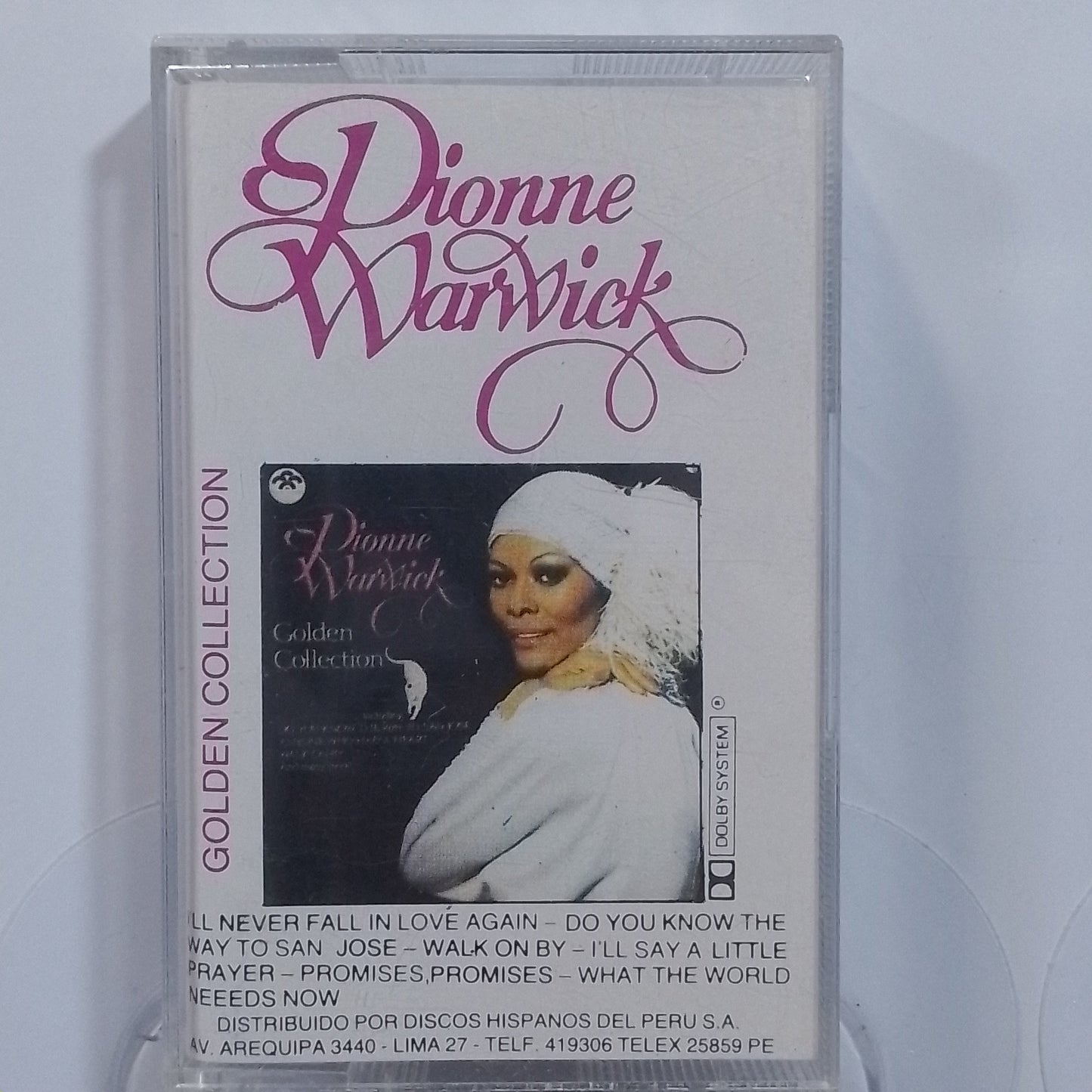 cassette Dionne Warwick golden collection made peru 1982 funk soul