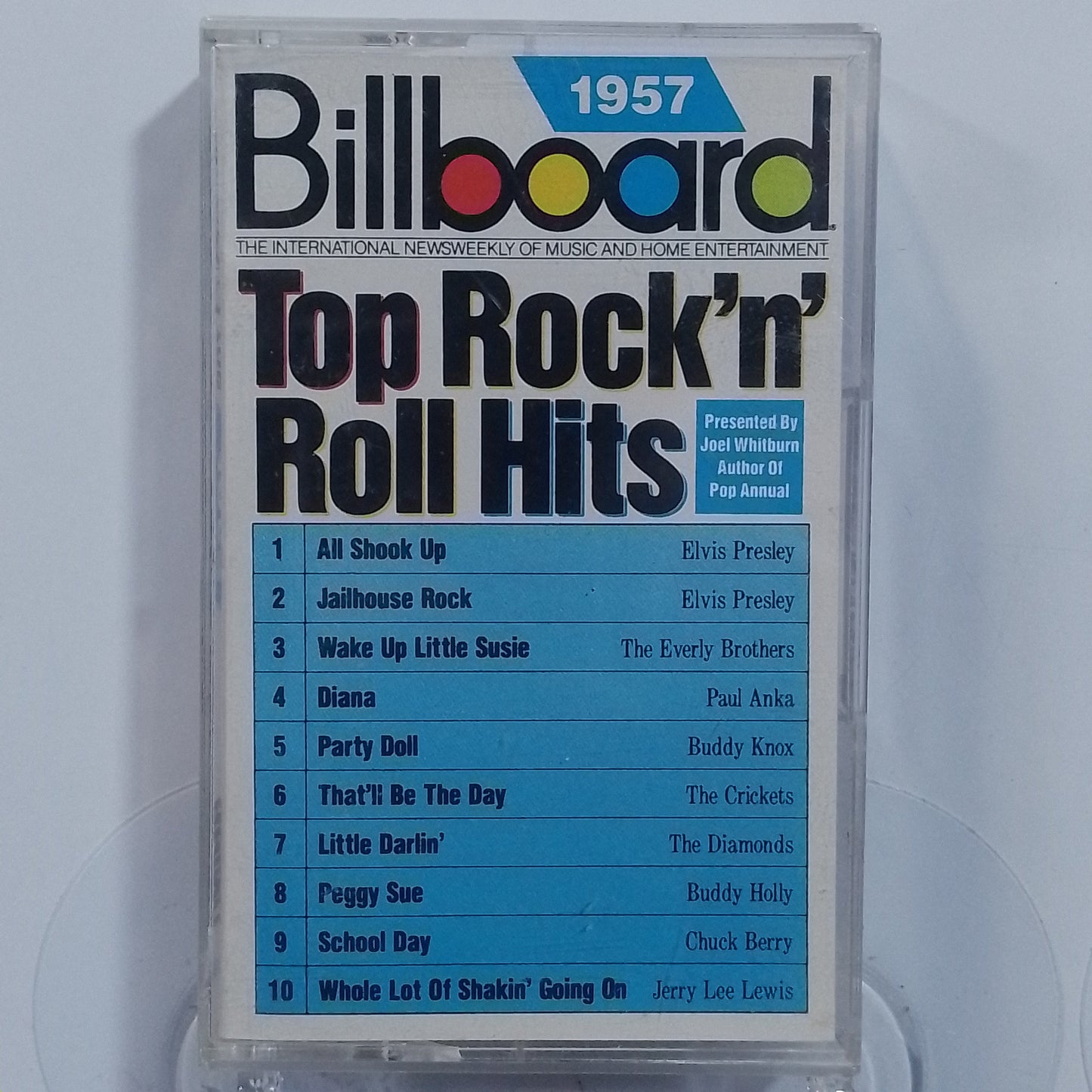 cassette Billboard Top Rock N Roll Hits 1957 Elvis Presley Buddy Holly Jerry Lee Lewis varios made usa 1988 rock