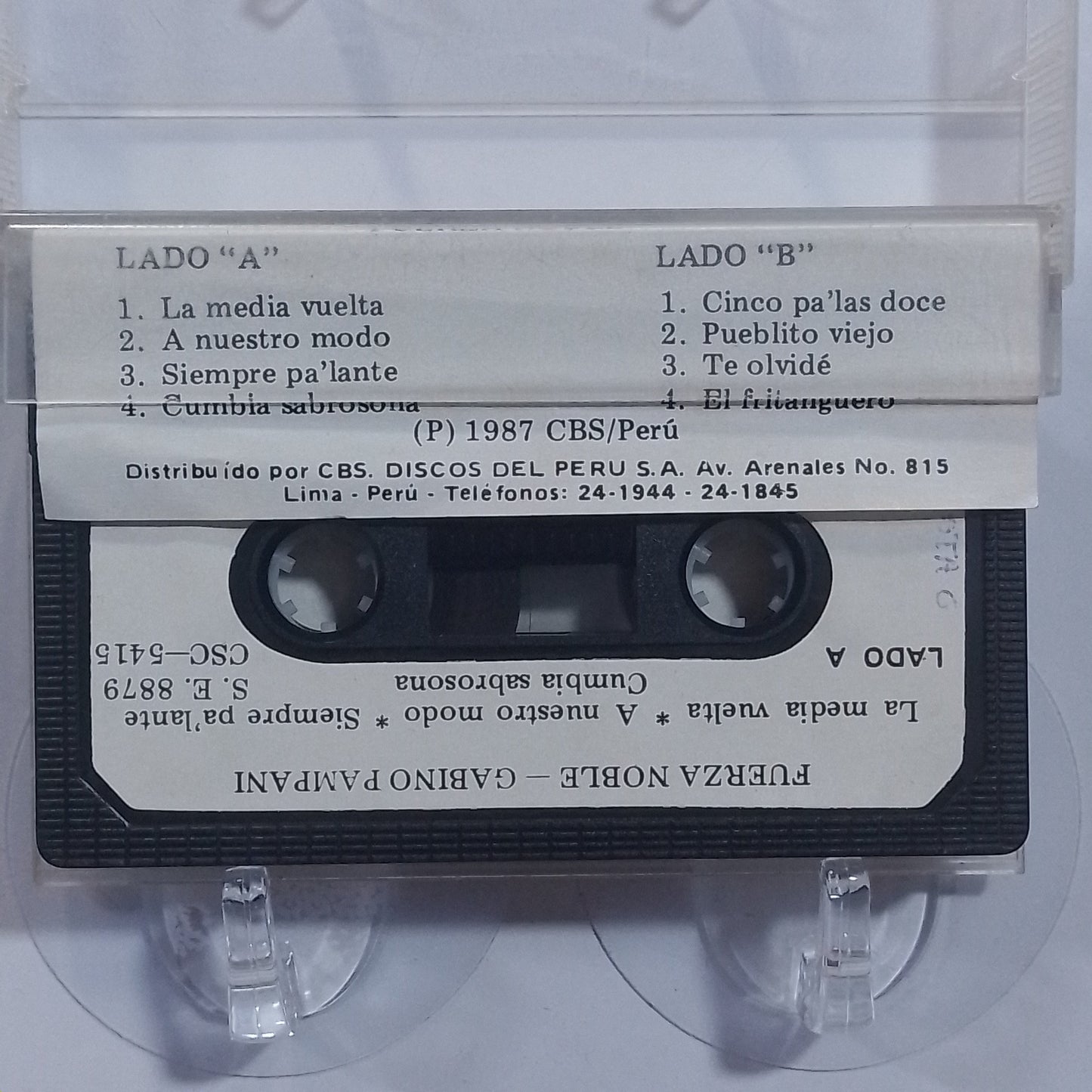 cassette Gabino Pampini Fuerza Noble made peru 1987 salsa