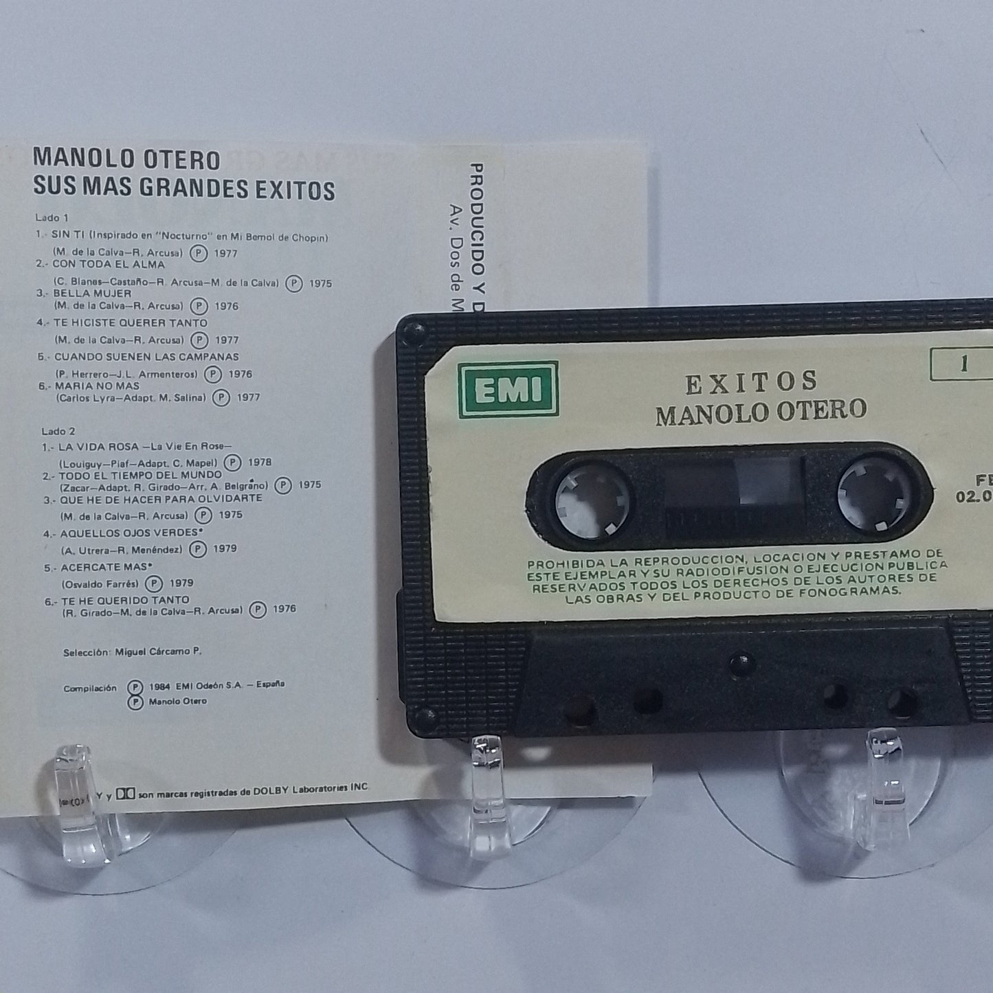 cassette Manolo Otero sus Mas Grandes Exitos made peru 1984 pop balada
