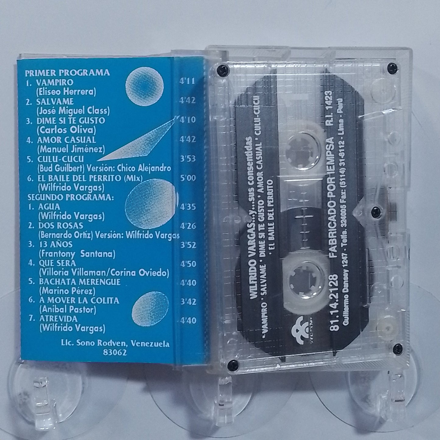 cassette Wilfrido Vargas Y Sus Consentidas made peru 1993 merengue bachata