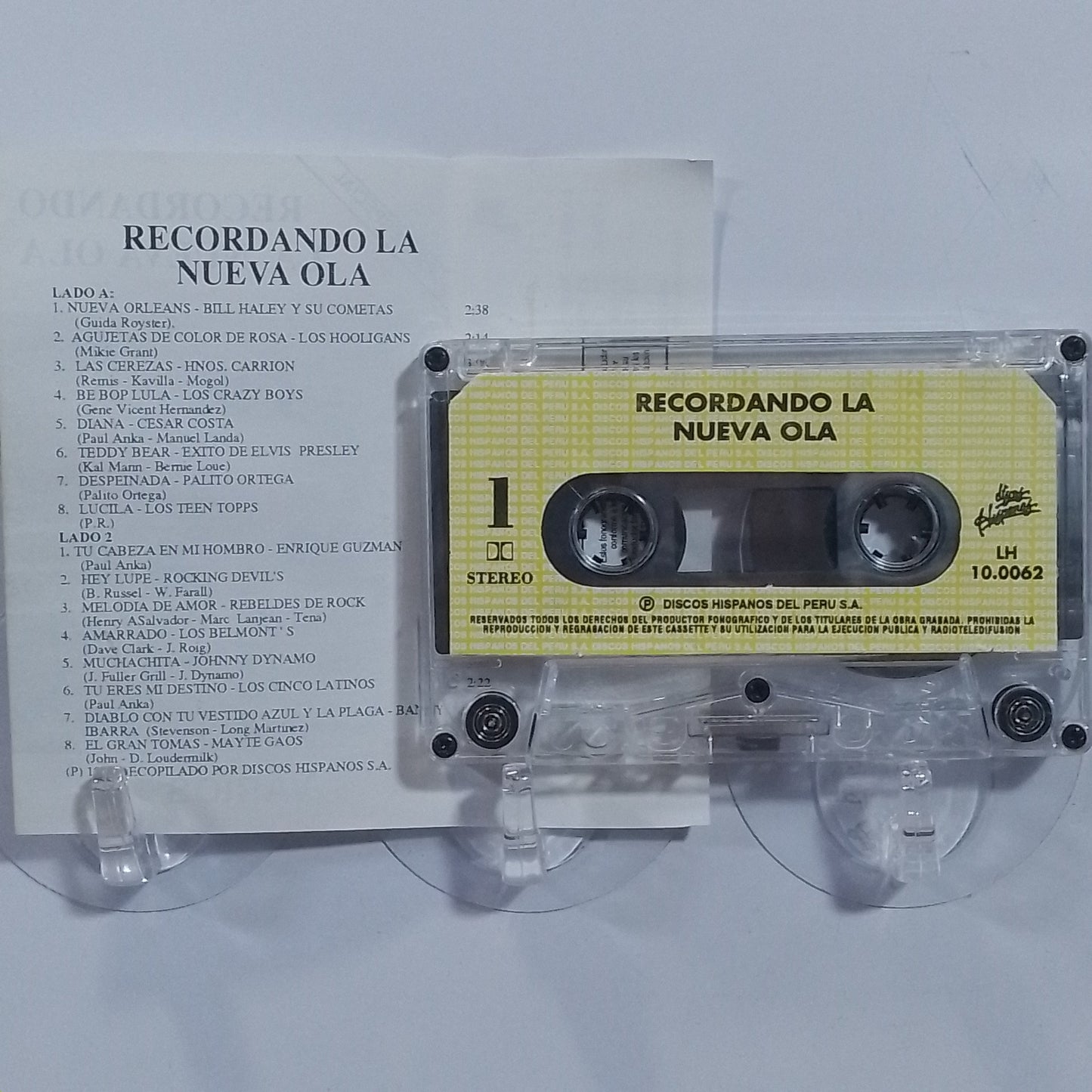 cassette recordando la nueva ola palito ortega bill haley los hooligans varios made peru 1990 latin rock