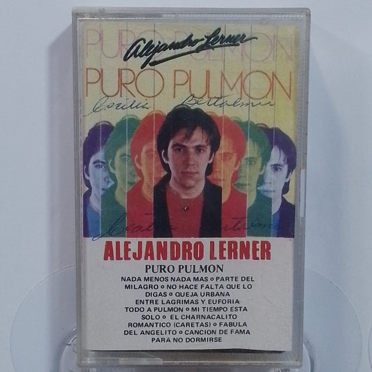 cassette Alejandro Lerner Puro Pulmon made peru 1986 latin rock