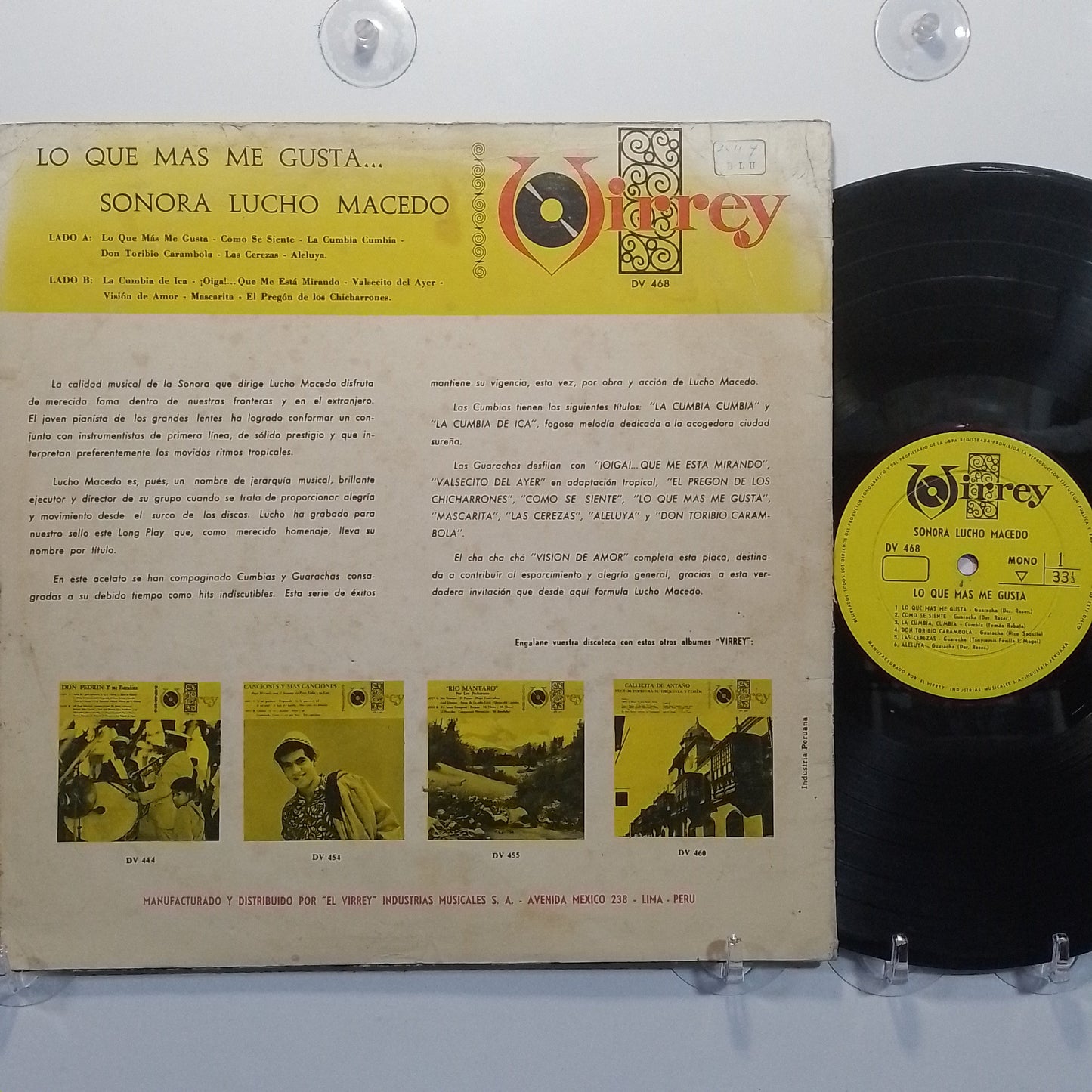 lp Sonora Lucho Macedo Lo Que Mas Me Gusta made peru 1965 guaracha cumbia