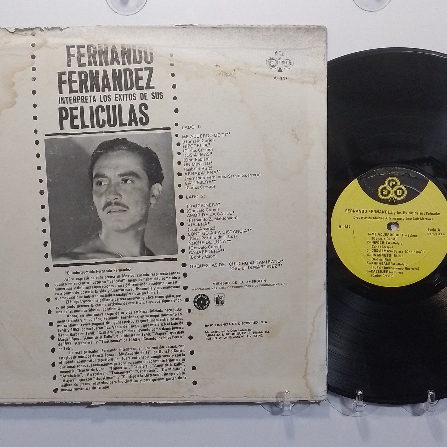 lp fernando fernandez y los exitos de sus peliculas made usa 1960 bolero latin