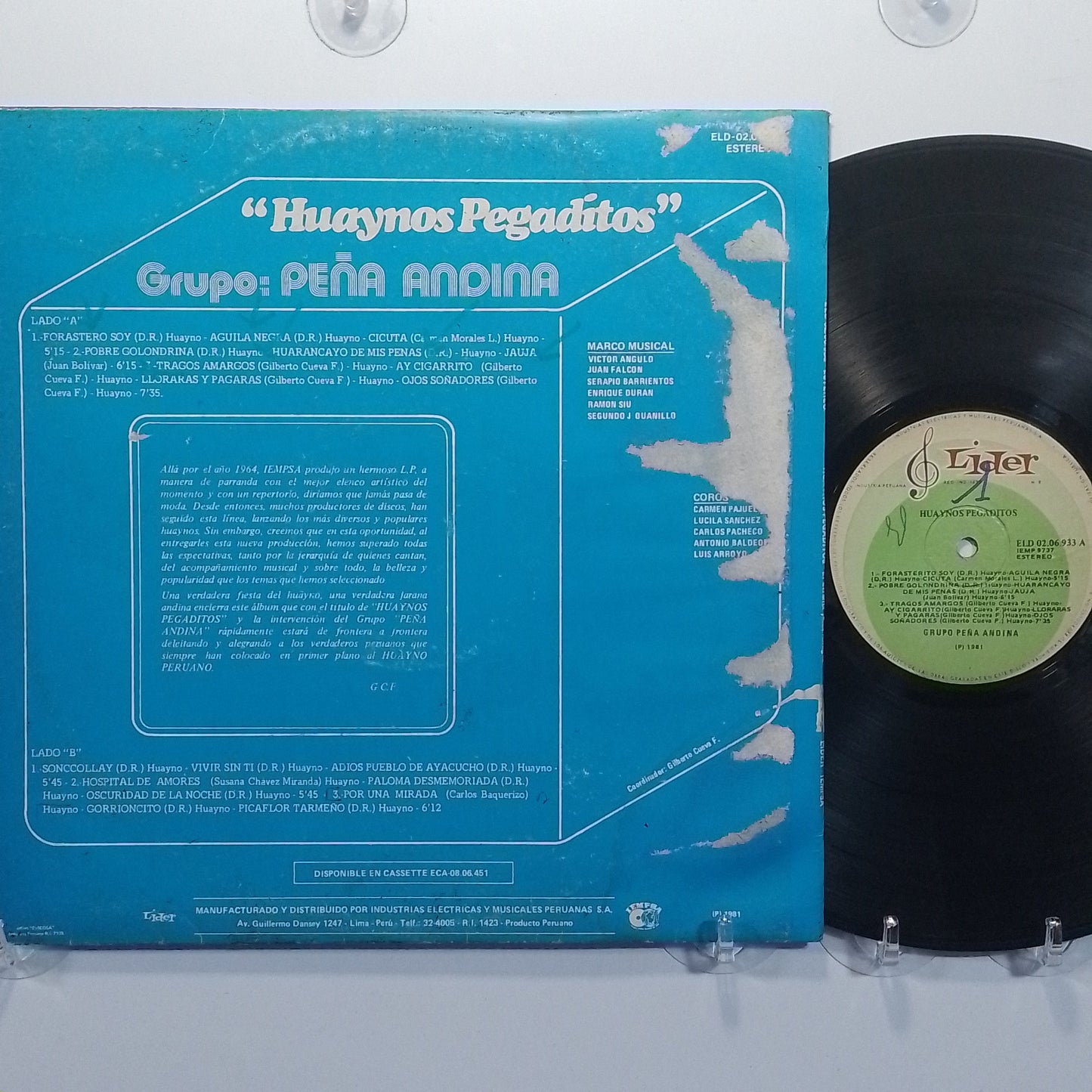 lp grupo peña andina huaynos pegaditos made peru 1981 huayno folk