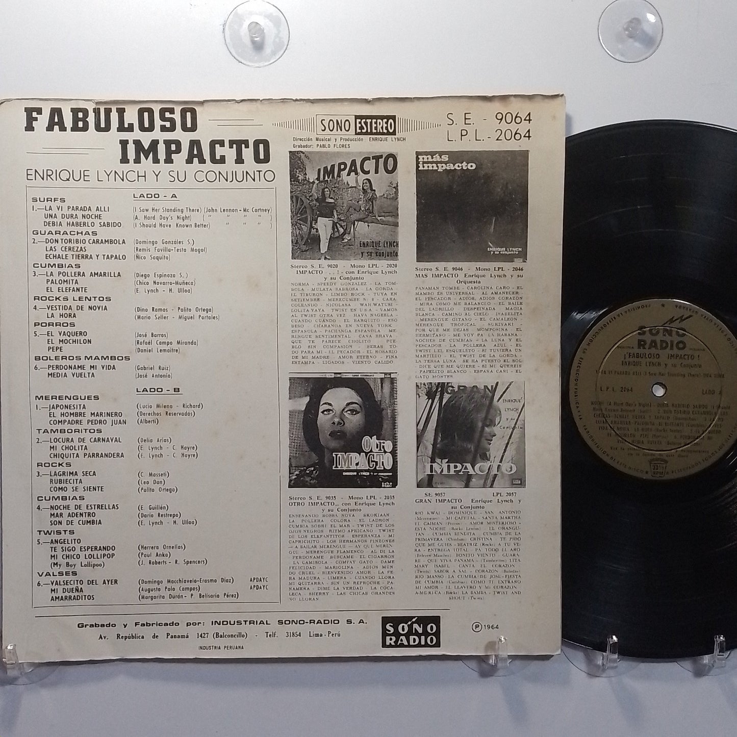 lp Enrique Lynch Y Su Conjunto Fabuloso Impacto made peru 1964 latin cumbia