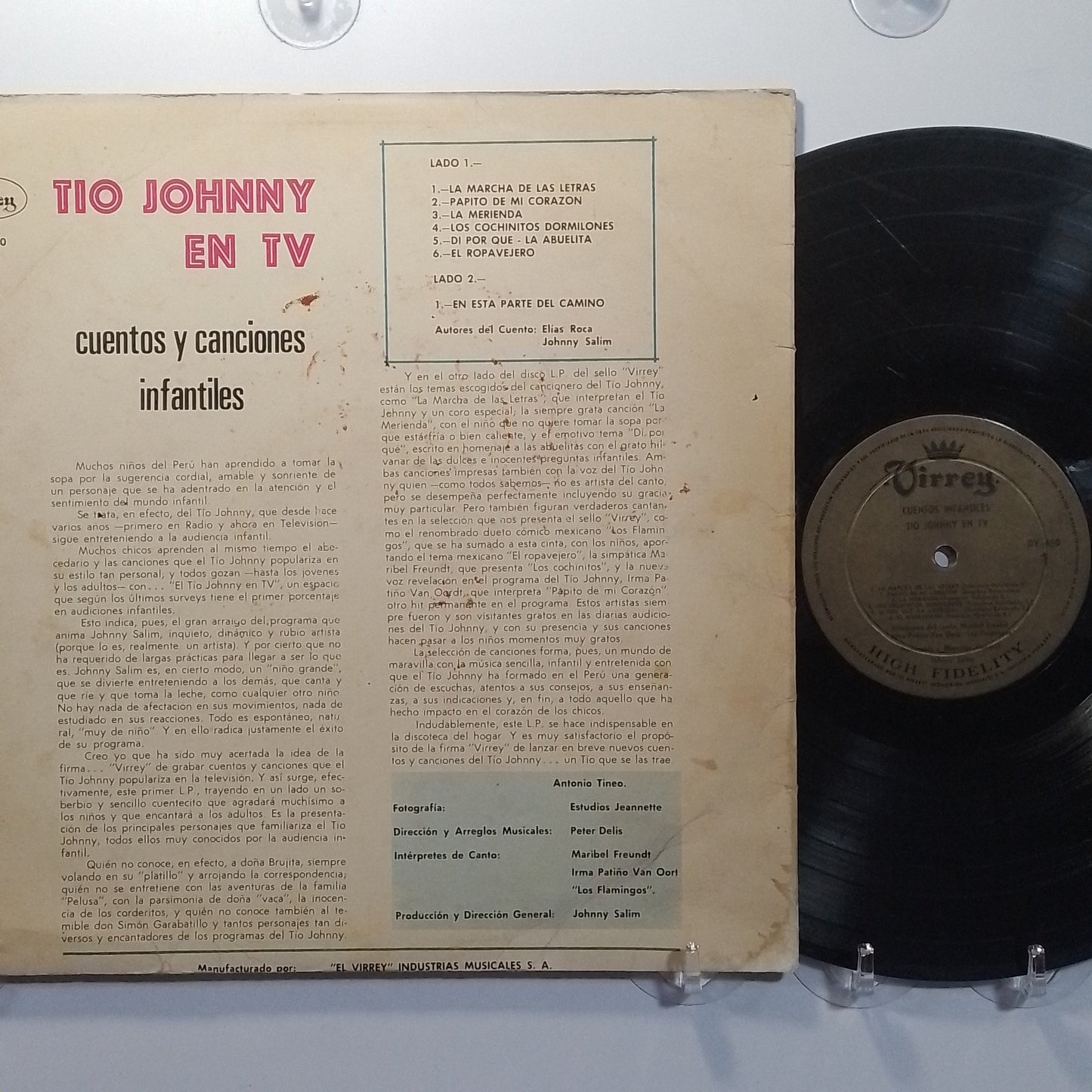 lp Tio Johnny Tio Johnny En TV made peru 1970 infantil