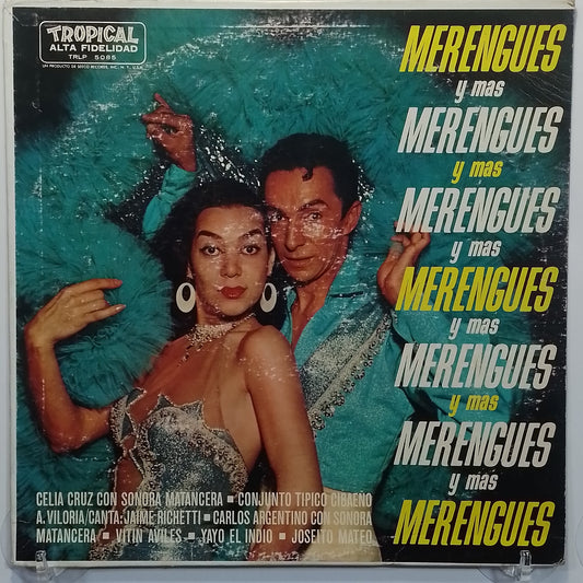 lp Merengues Y Mas Merengues Celia Cruz Sonora Matancera Carlos Argentino varios made usa 1970 merengues