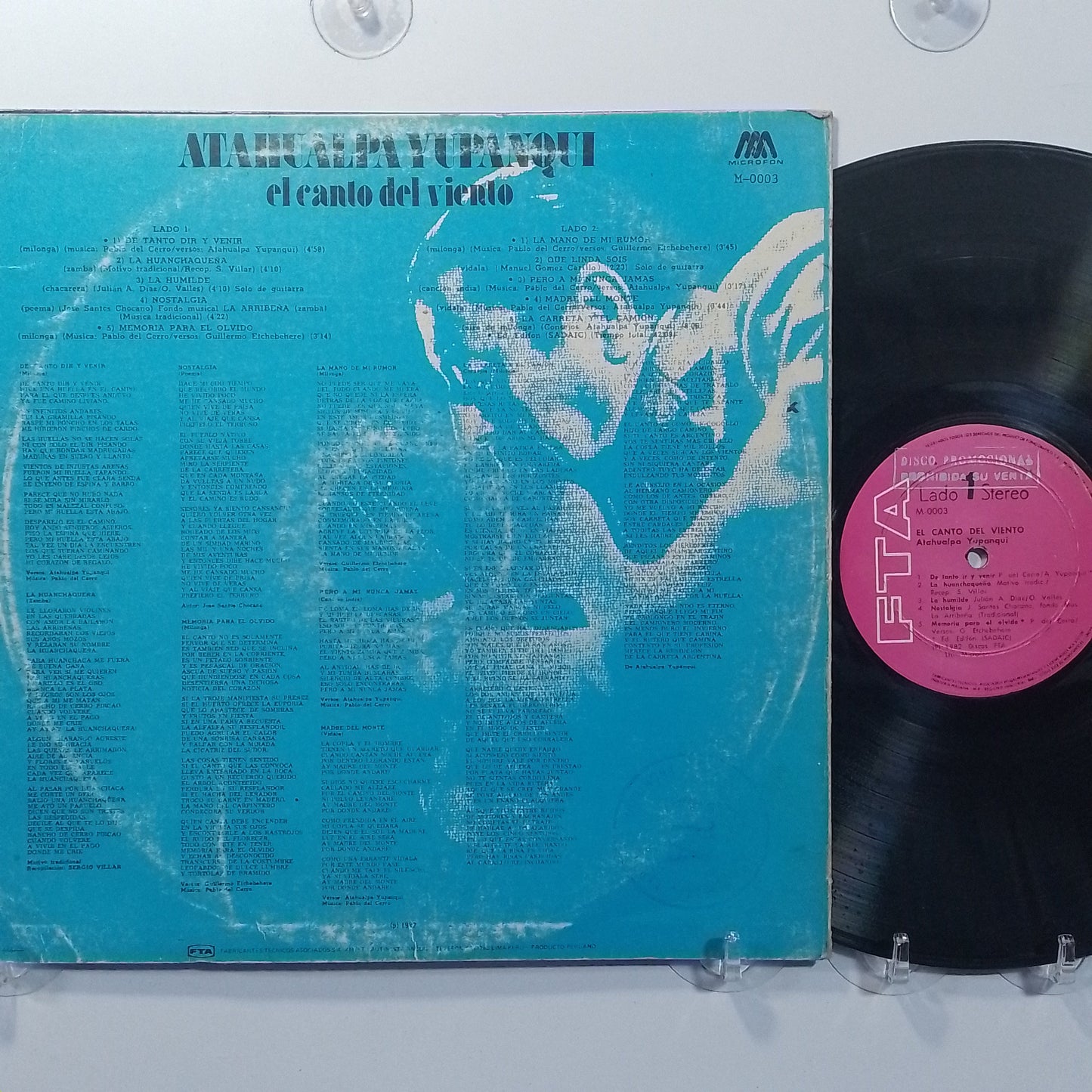 lp Atahualpa Yupanqui El Canto Del Viento made peru 1982 latin folk