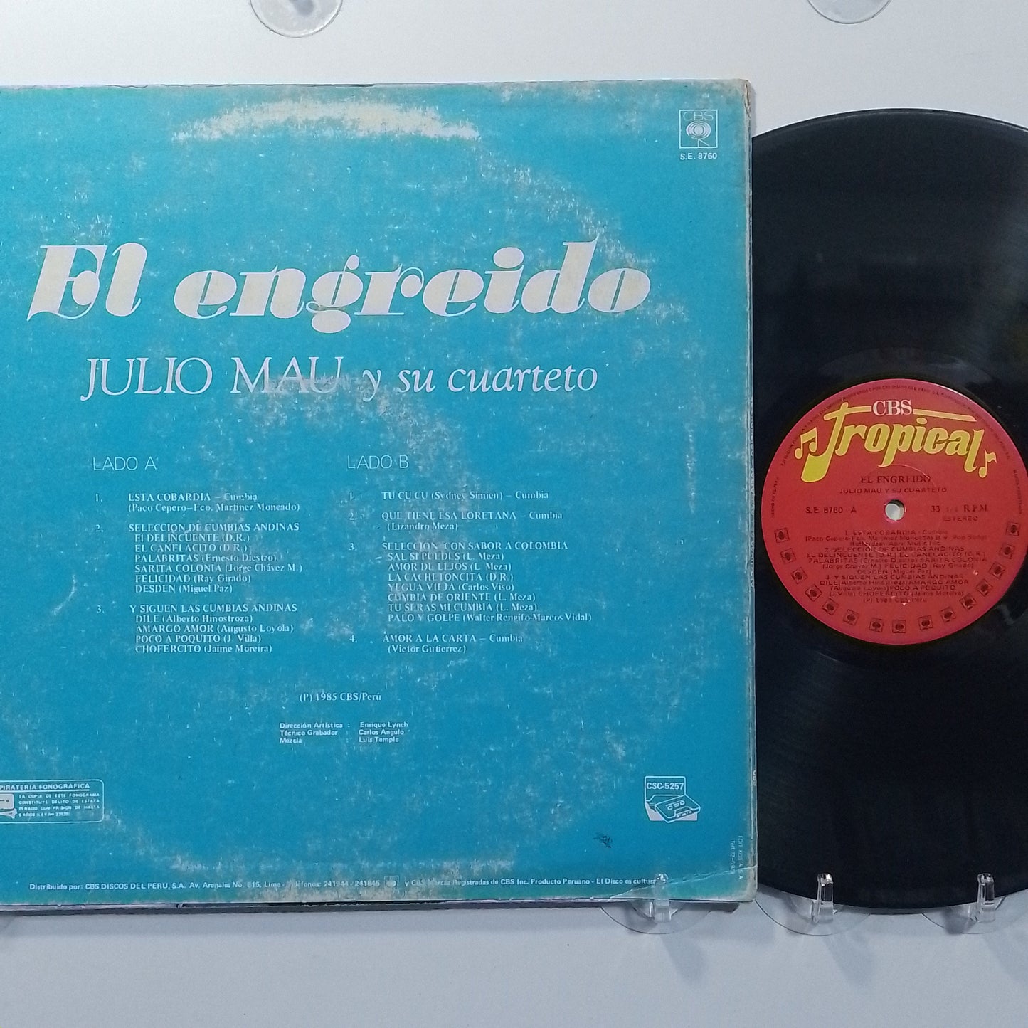 lp Julio Mau Y Su Cuarteto El Engreido made peru 1985 latin cumbia