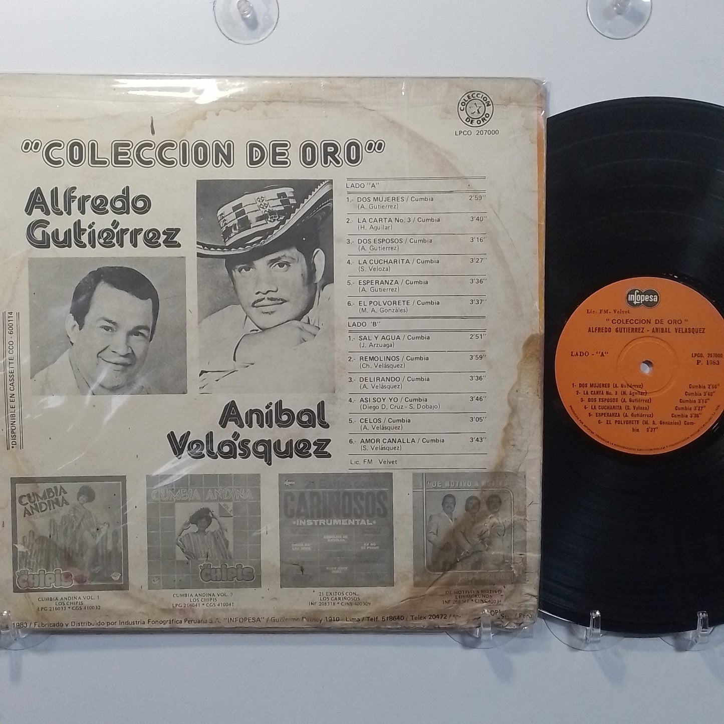 lp alfredo gutierrez anibal velasquez coleccion de oro made peru 1980 latin cumbia