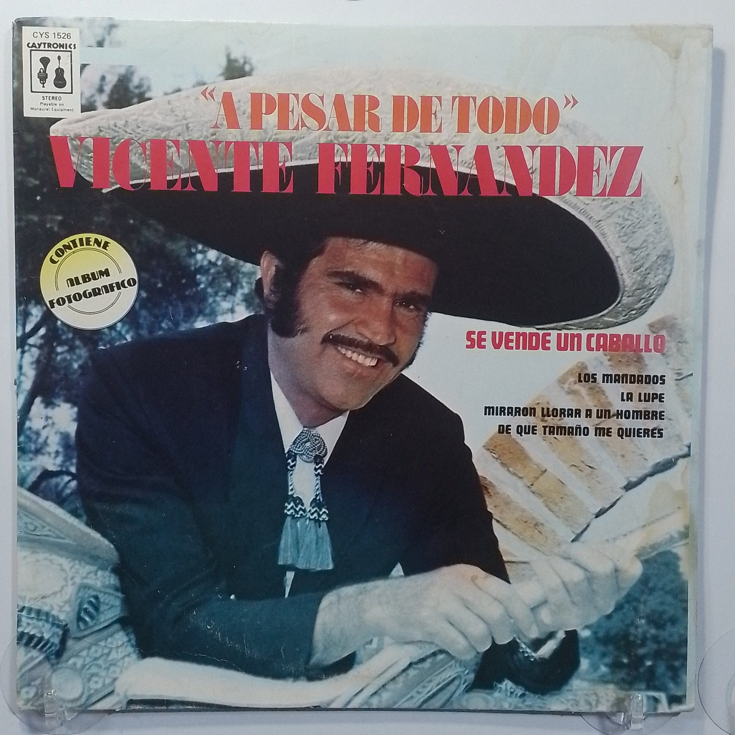 lp Vicente Fernandez A Pesar De Todo made usa 1978 ranchera folk