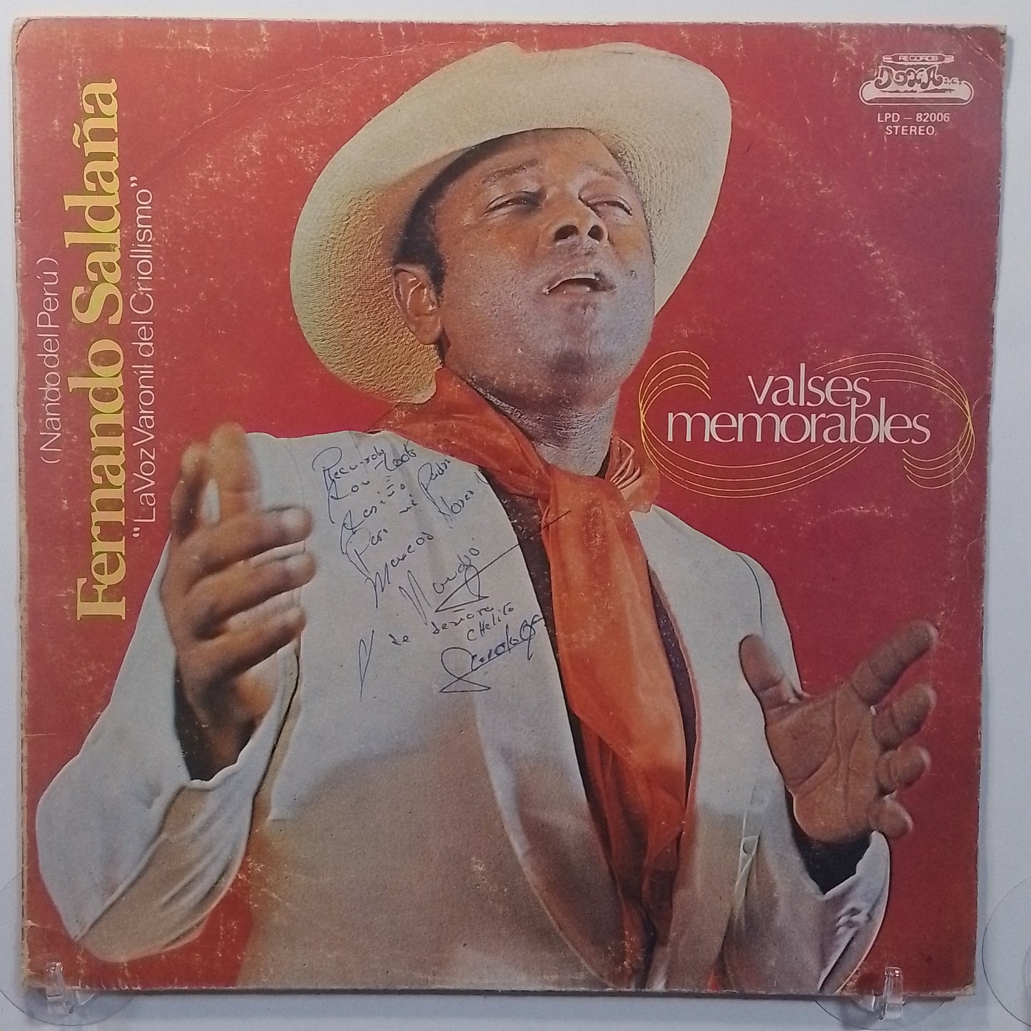 lp Fernando Saldaña Valses Memorables made peru 1980 vals criollo folk
