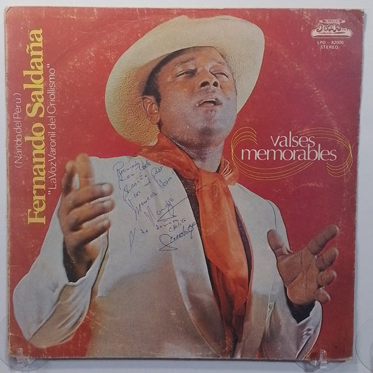 lp Fernando Saldaña Valses Memorables made peru 1980 vals criollo folk