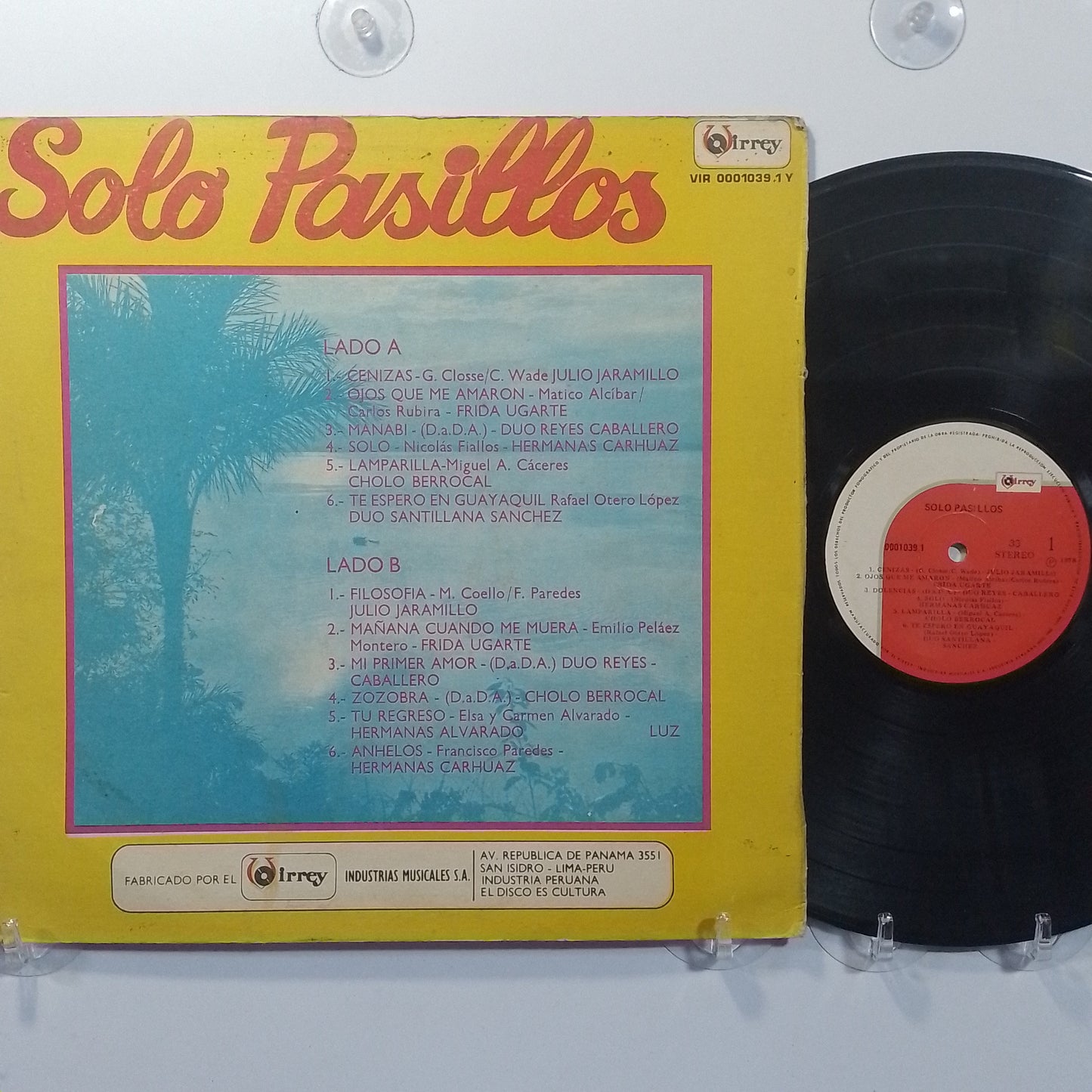 lp solo pasillos julio jaramillo cholo berrocal frida ugarte varios made peru 1978 pasillos bolero