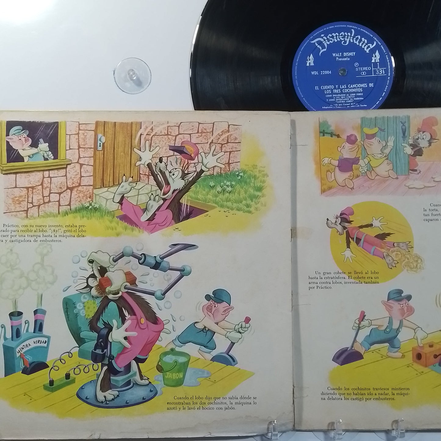 lp los 3 cochinitos walt disney presenta el cuento los 3 cochinitos made peru 1969 infantil