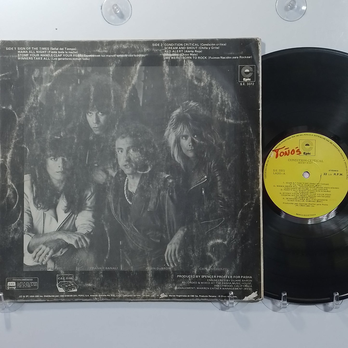 lp Quiet Riot Condition Critical made peru 1984 hard rock