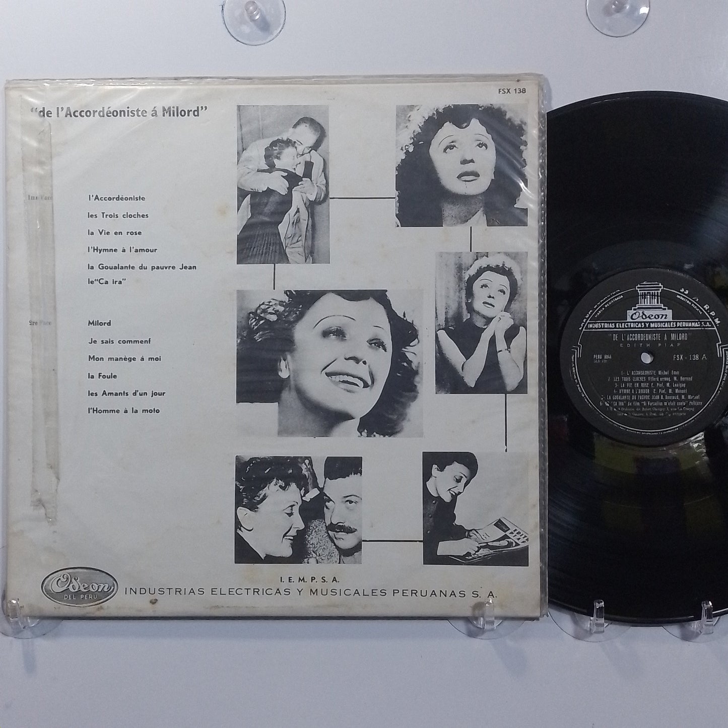 lp edith Piaf De Accordeoniste a Milord made peru 1962 cancion