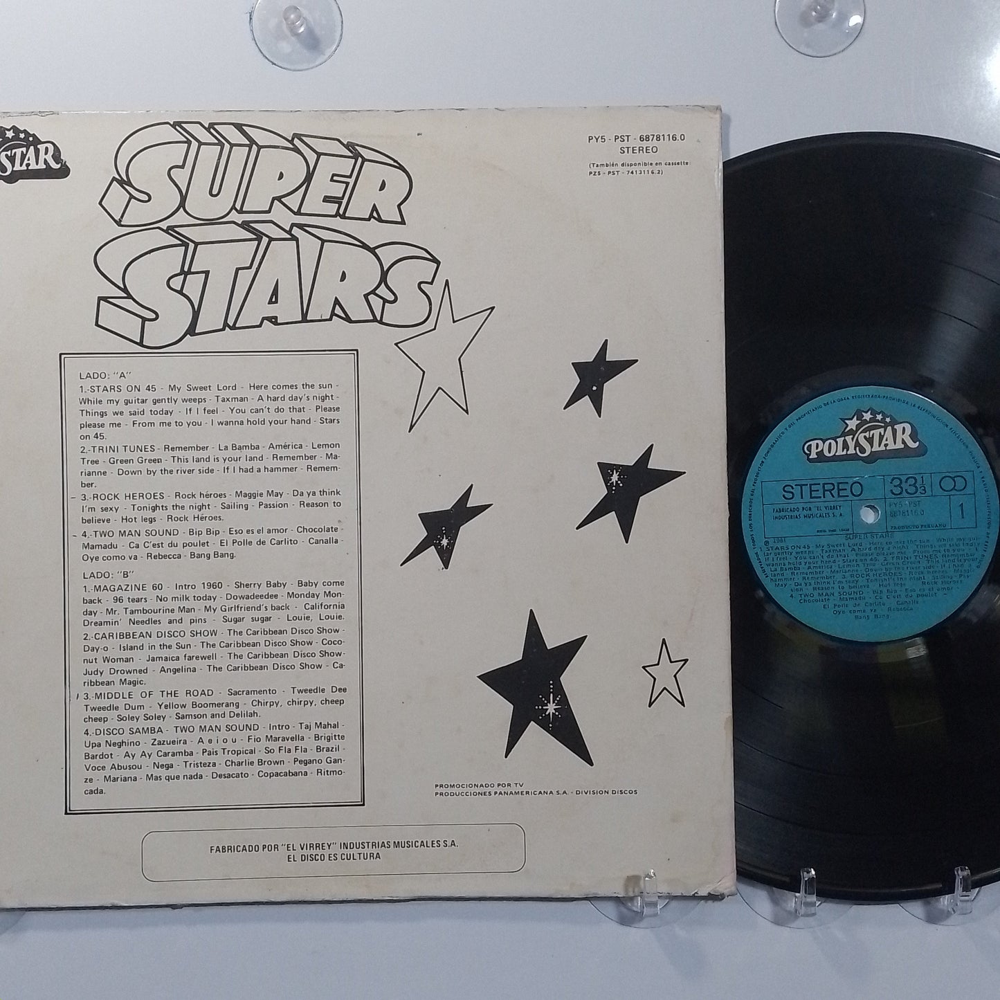 lp super stars stars on 45 trini tunes rock heroes varios made peru 1981 pop rock