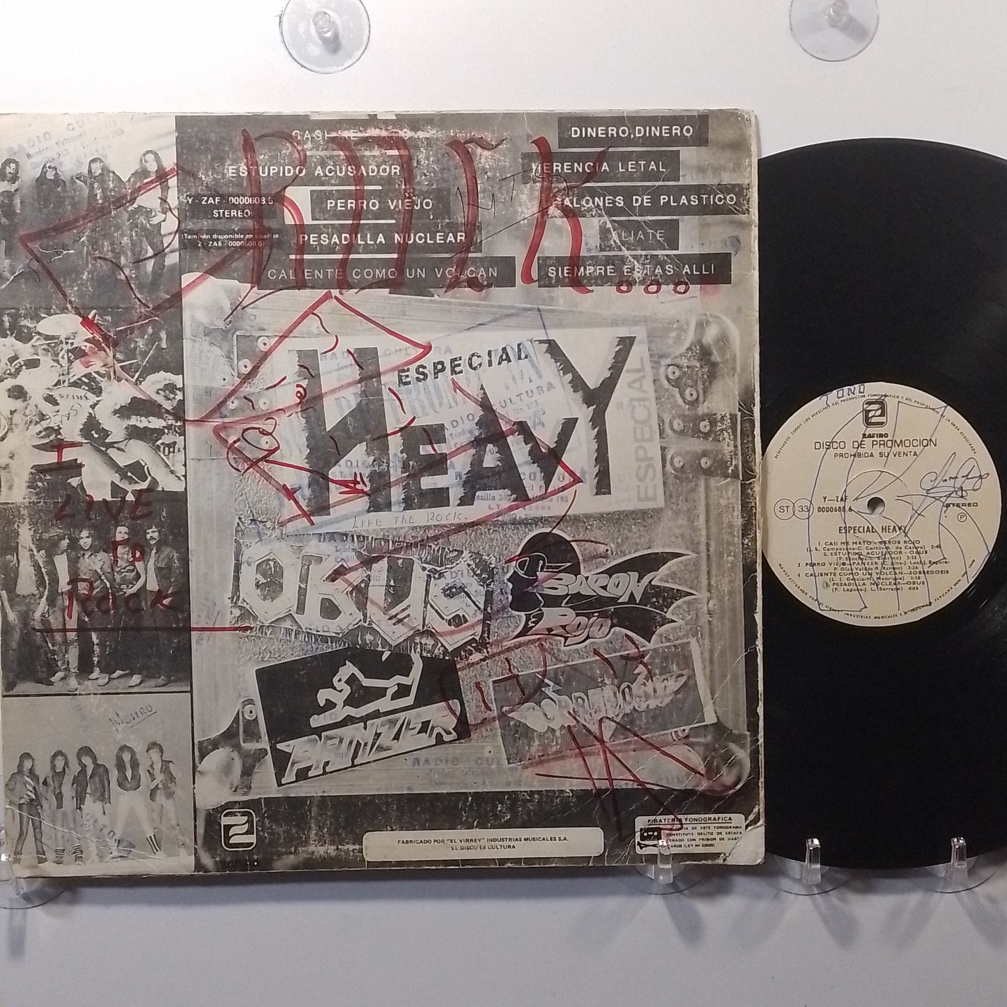 lp Especial Heavy Baron Rojo Panzer Sobredosis varios made Peru 1984 promocional Heavy Metal