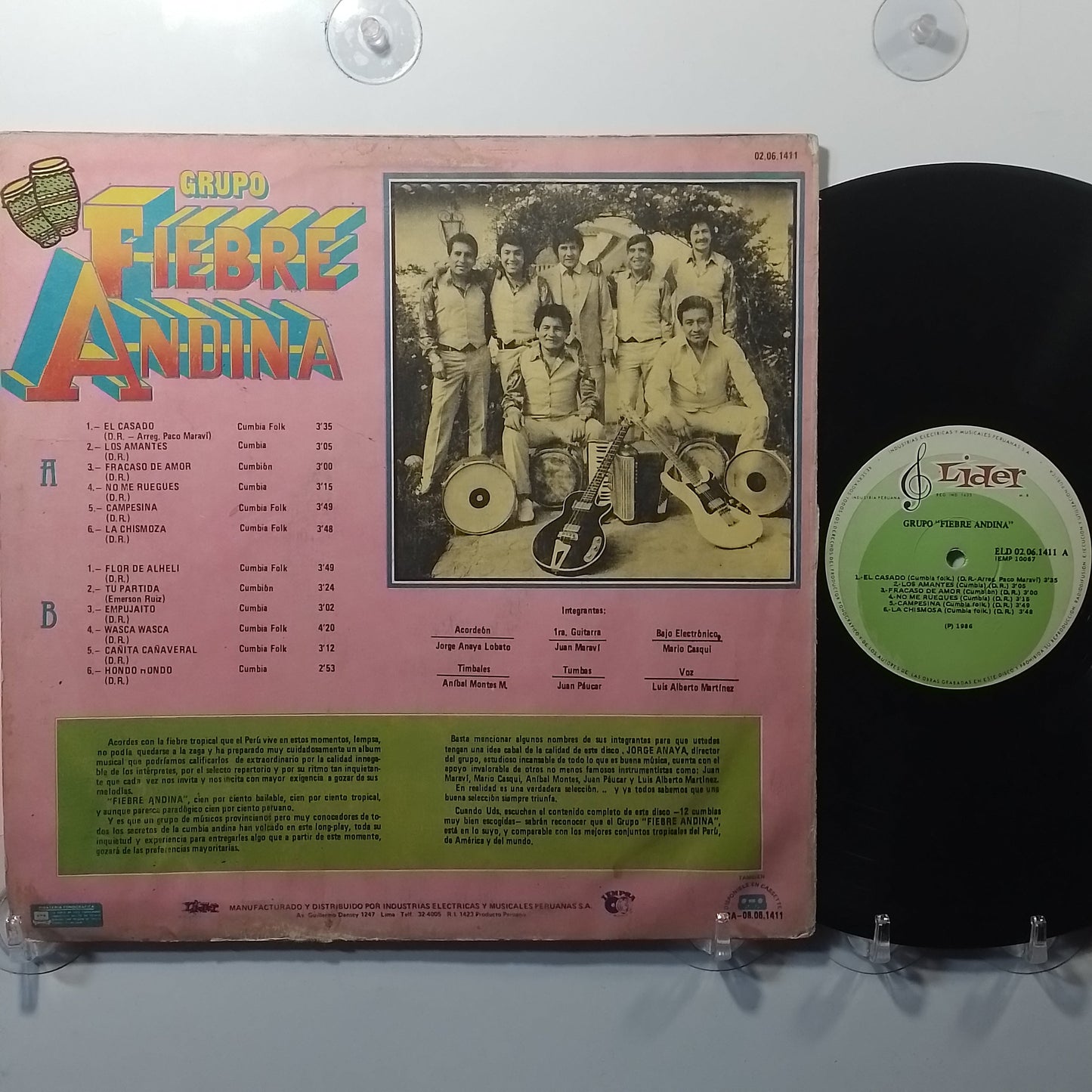 lp Grupo Fiebre Andina Fiebre Andina made Peru 1986 latin Cumbia