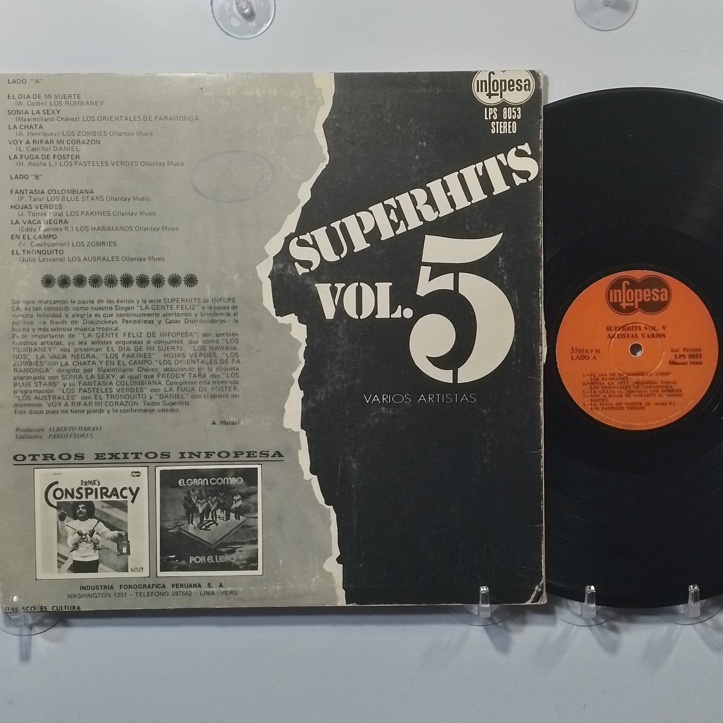 lp Superhits Vol 5 Los Blue Stars Los Hawaianos Los Orientales De Paramonga varios made Peru 1978 latin salsa cumbia