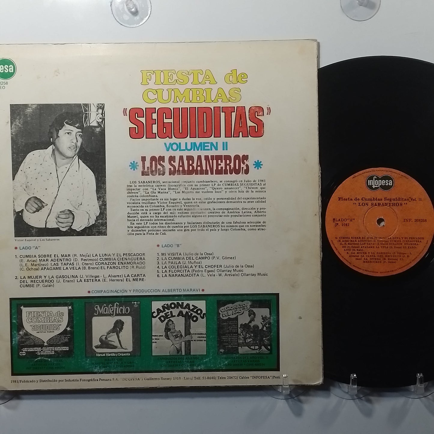 lp Los Sabaneros Fiesta De Cumbias Seguiditas Vol 2 made Peru 1981 latin cumbia