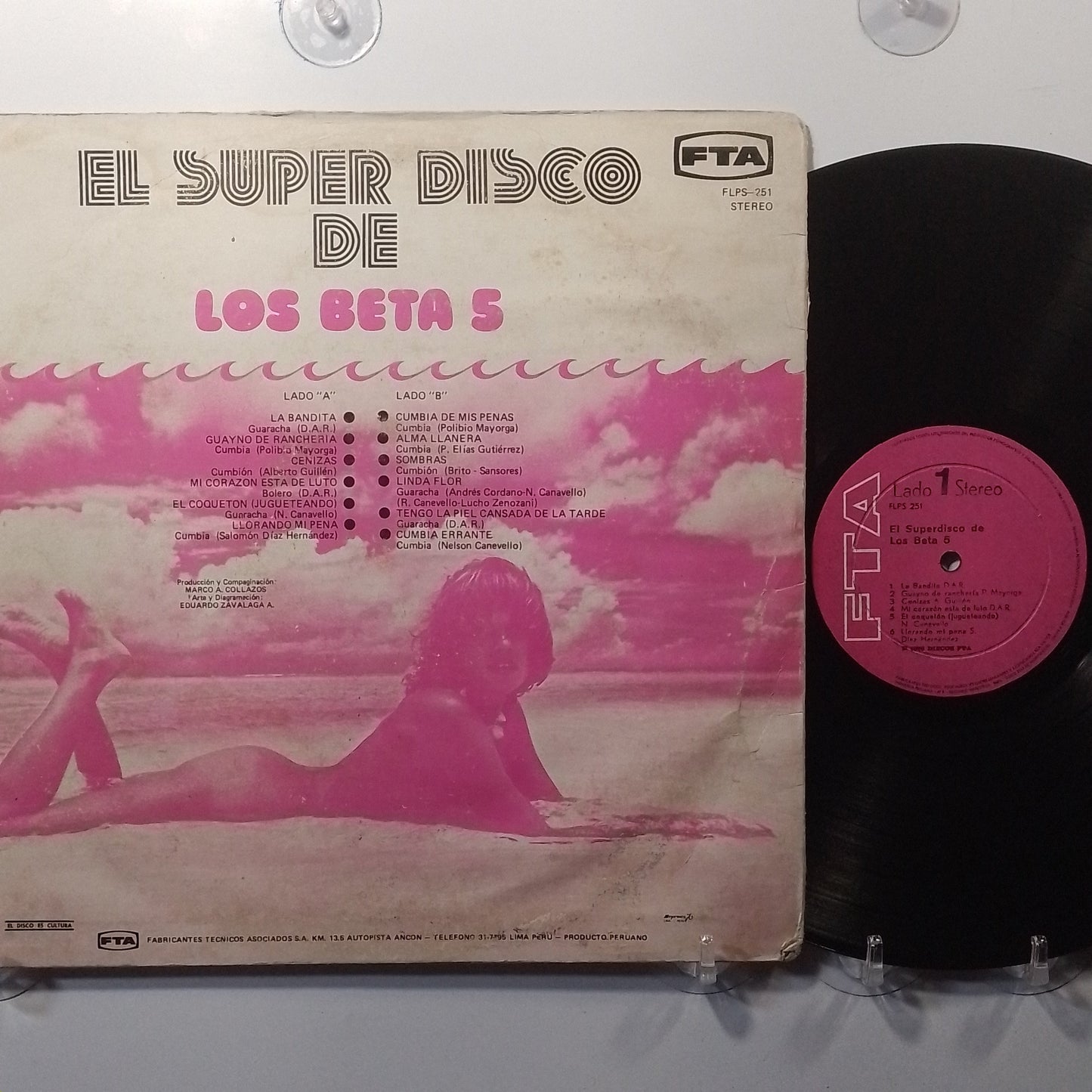 lp Los Beta 5 El Super Disco De Los Beta 5 made peru 1976 latin cumbia