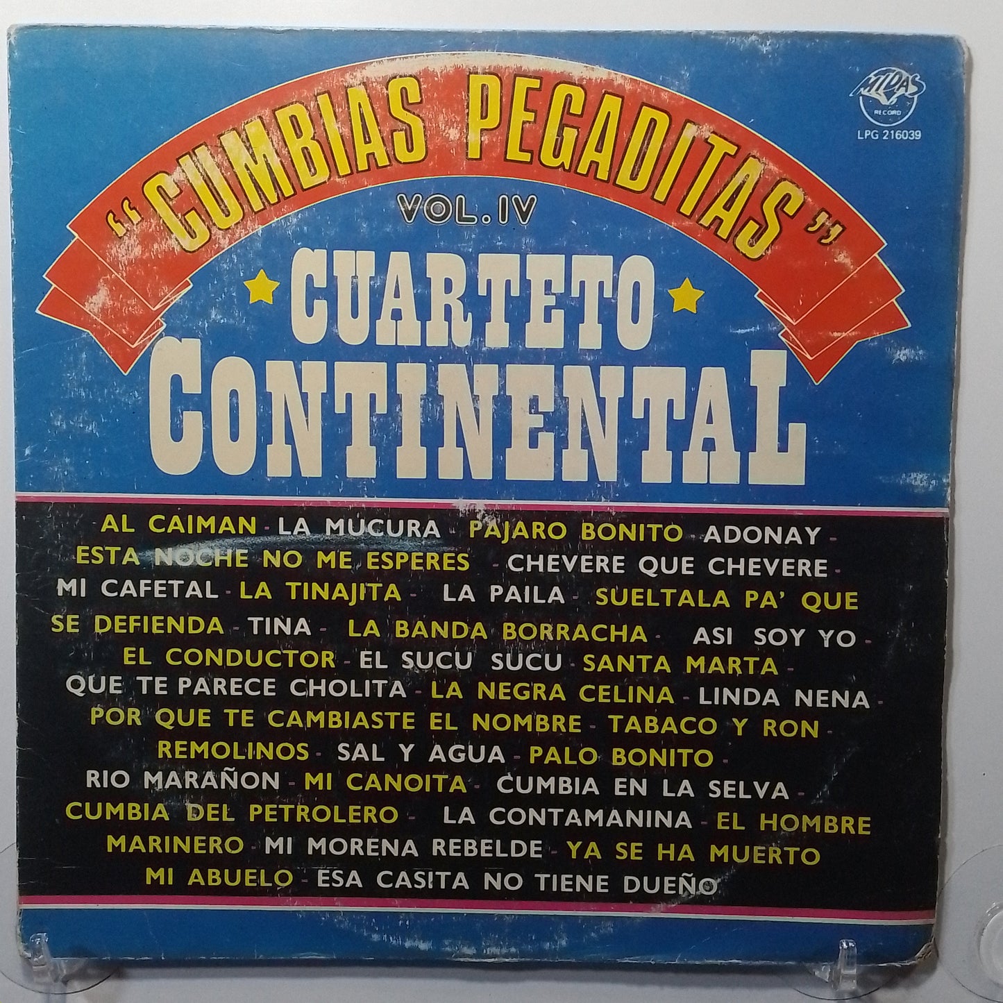lp cuarteto Continental cumbias pegaditas vol 4 made peru 1984 latin cumbia