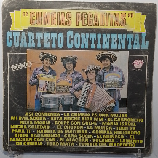 lp cuarteto Continental cumbias pegaditas vol 5 made peru 1984 latin cumbia