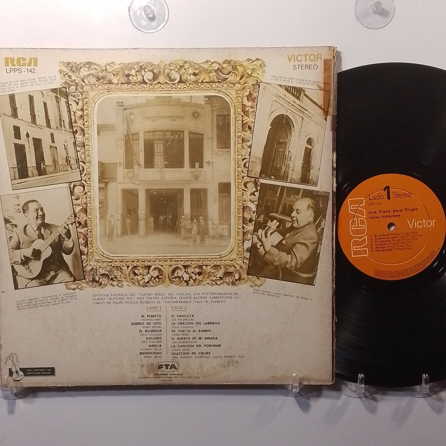 lp Una Placa Para Pinglo Lucha Reyes Los Morochucos Los Palomillas varios made peru 1986 gatefold criollo folk