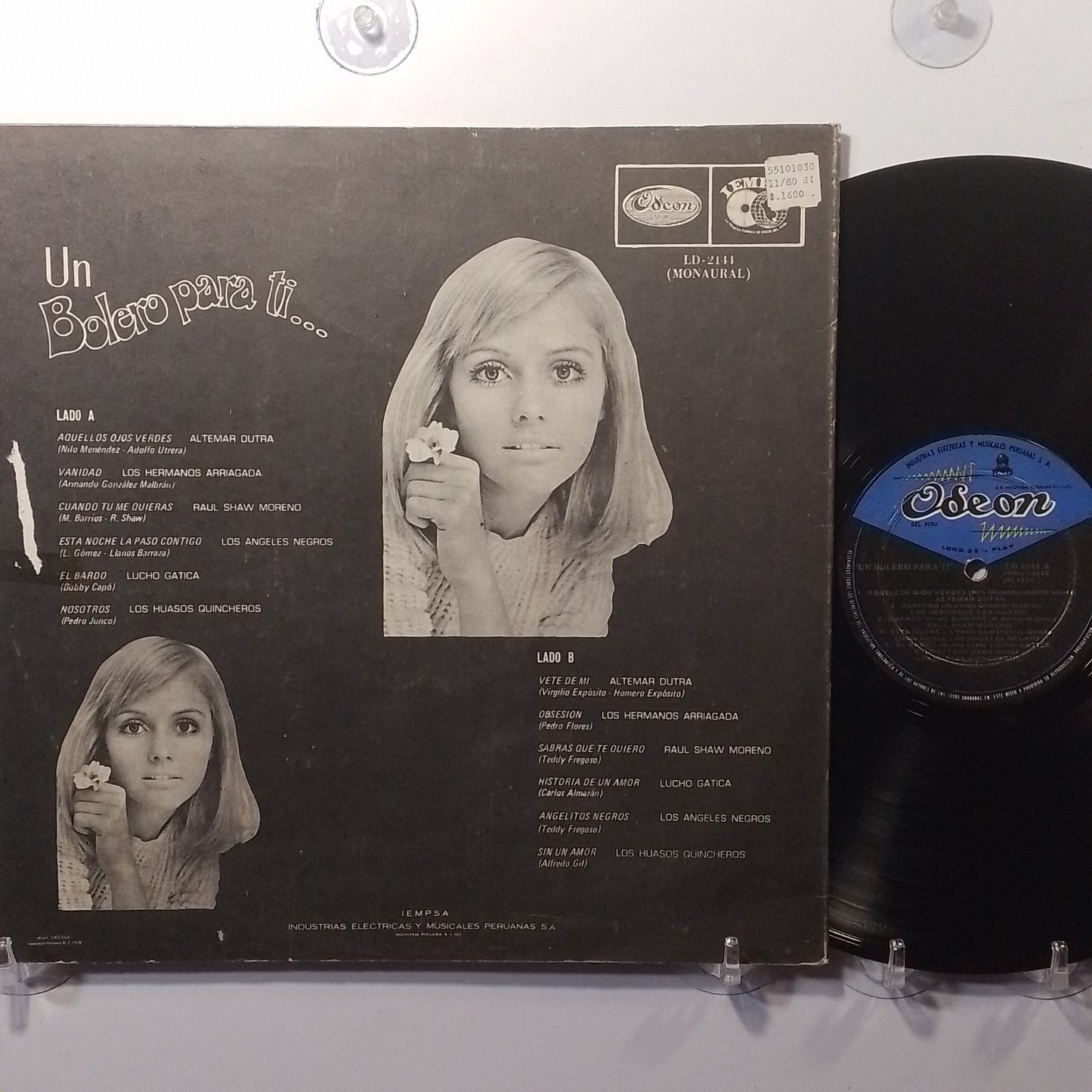 lp un bolero para ti los angeles negros raul shaw moreno altemar dutra varios made peru 1972 latin bolero