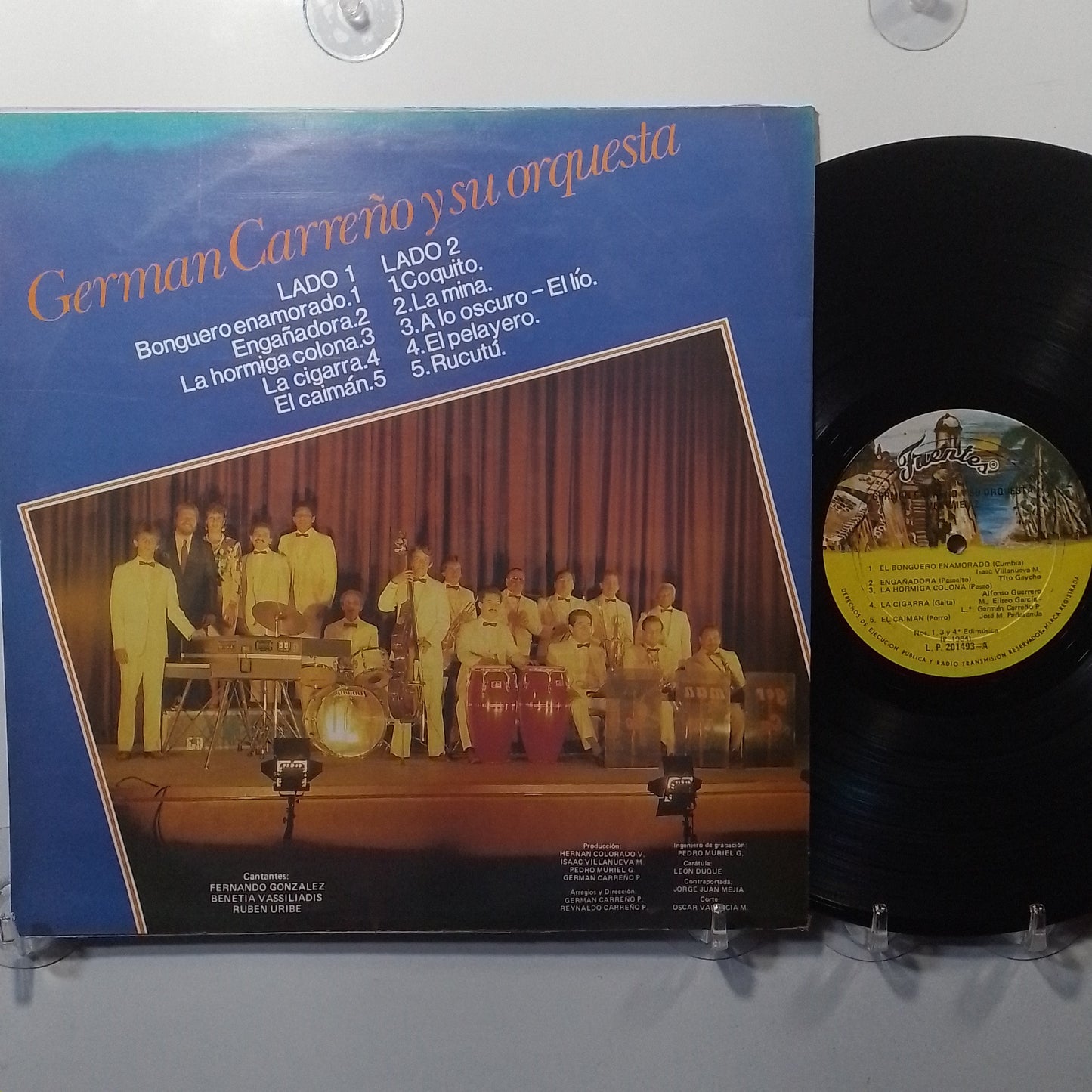lp German Carreño y su Orquesta Germán Carreño y su Orquesta Vol 2 made colombia 1984 latin cumbia