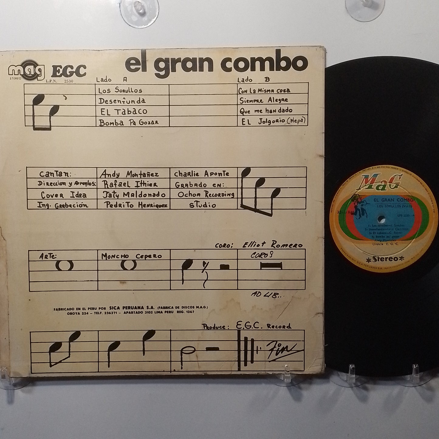 lp El Gran Combo de Puerto Rico El Gran Combo Volumen 8 made peru 1975 Salsa