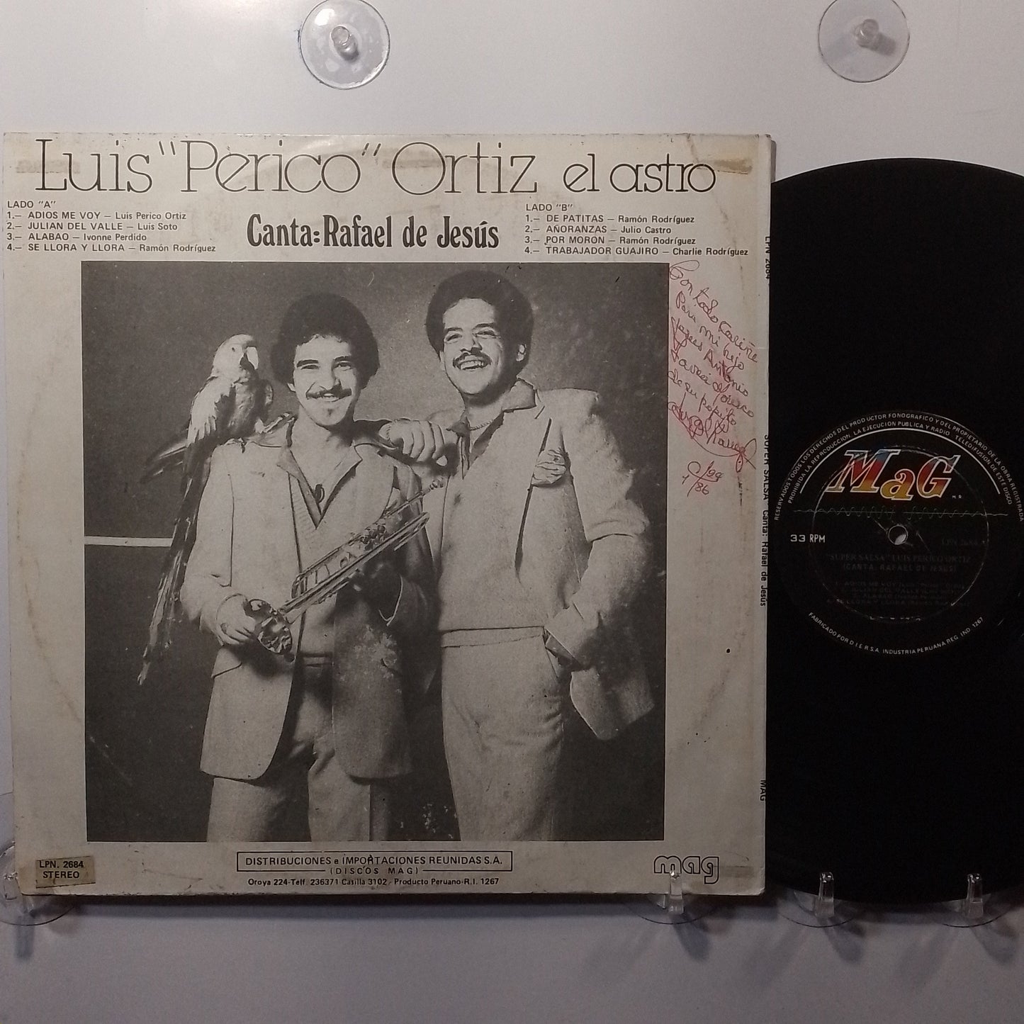 lp Luis Perico Ortiz El Astro Canta Rafael De Jesus made peru 1981 Salsa