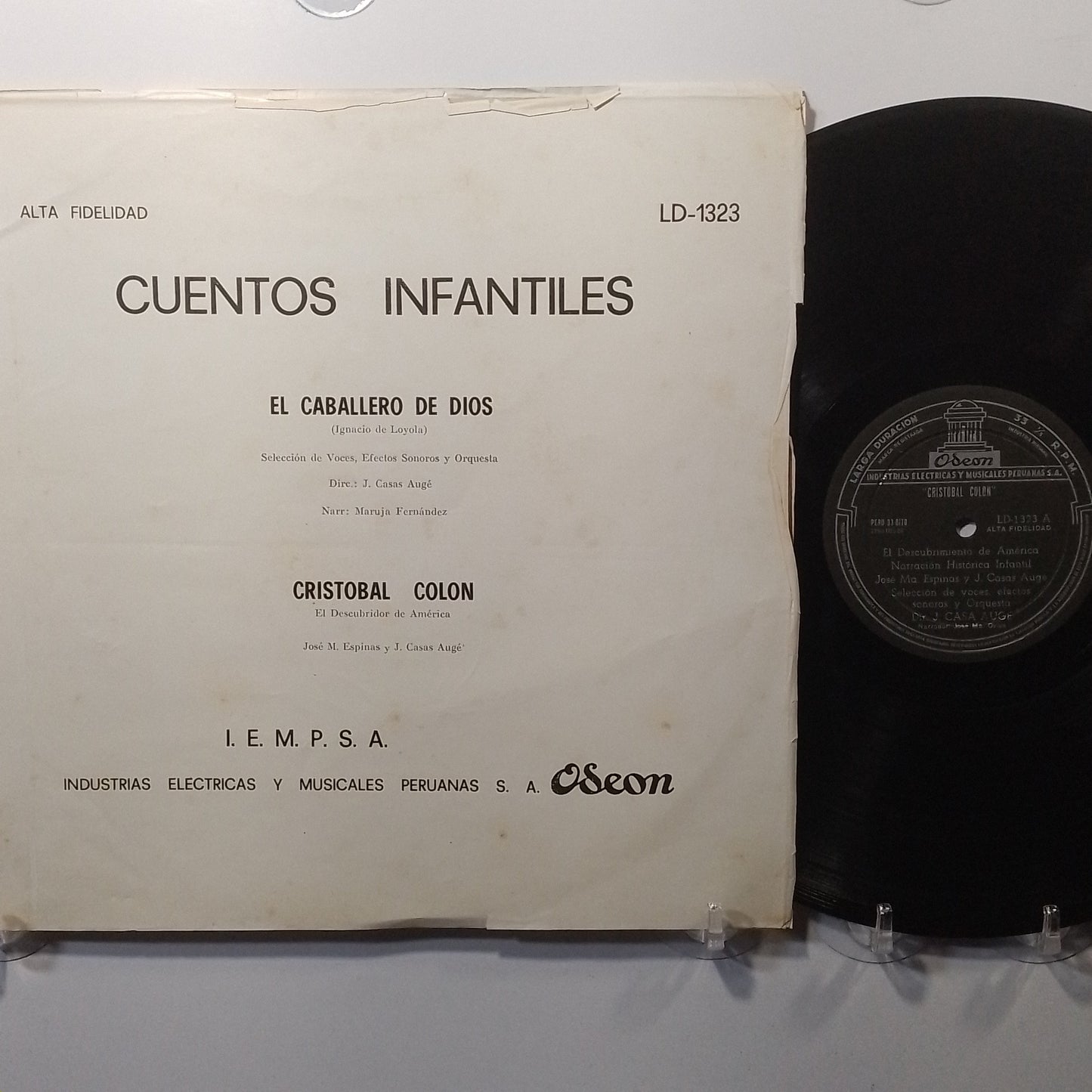 lp cuentos infantiles odeon el caballero de dios / cristobal colon made peru 1968 infantil