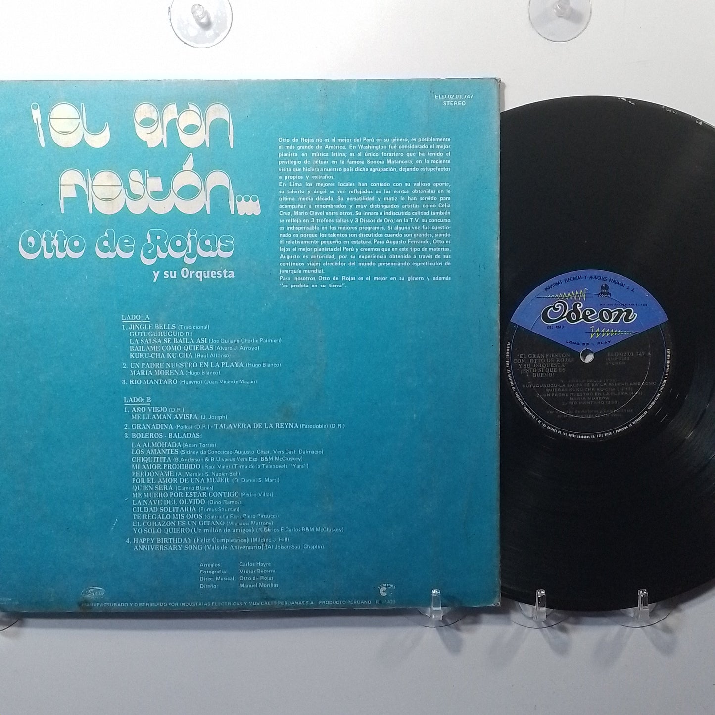 lp Otto De Rojas Y Su Orquesta El Gran Fieston Esto Si Que Es Bueno made peru 1980 cumbia salsa
