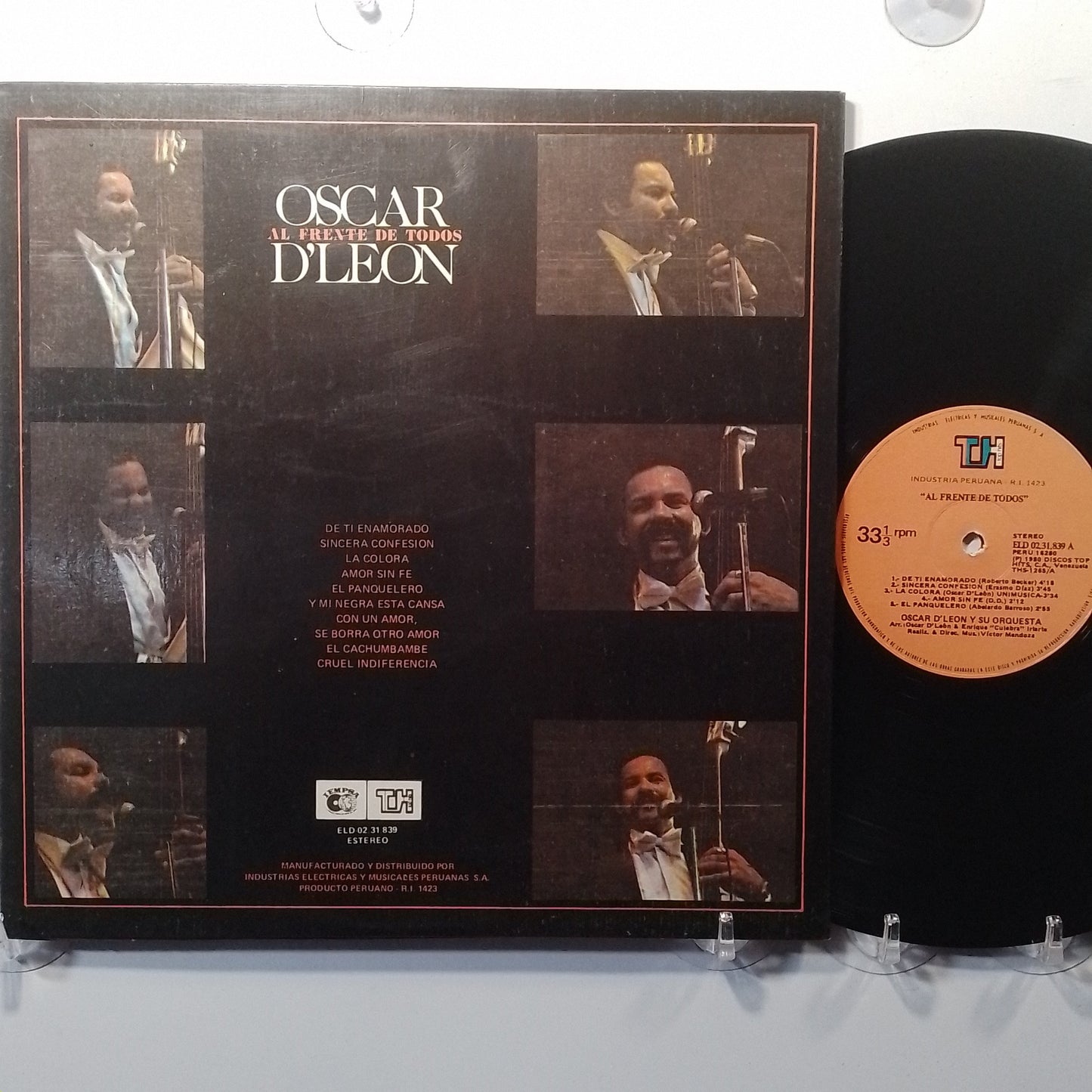 lp Oscar D’ Leon Y Su Orquesta Al Frente De Todos made peru 1980 gatefold salsa