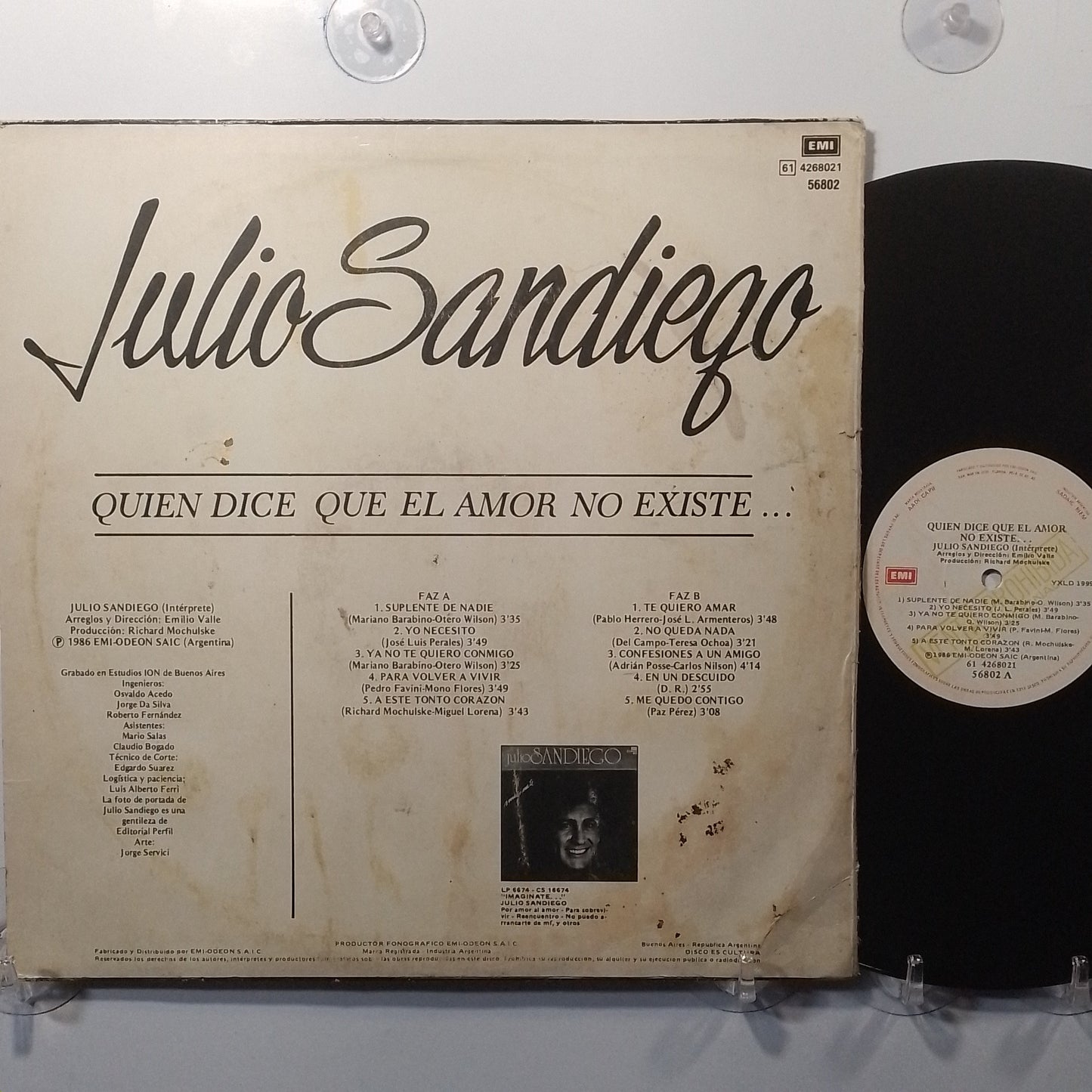 lp Julio Sandiego Quien Dice Que El Amor No Existe made argentina 1986 promocional latin pop