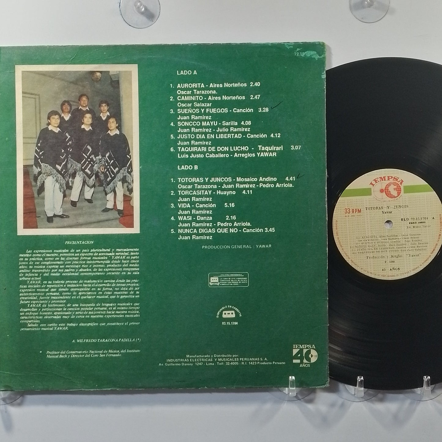 lp yawar totoras y juncos made peru 1989 andean folk