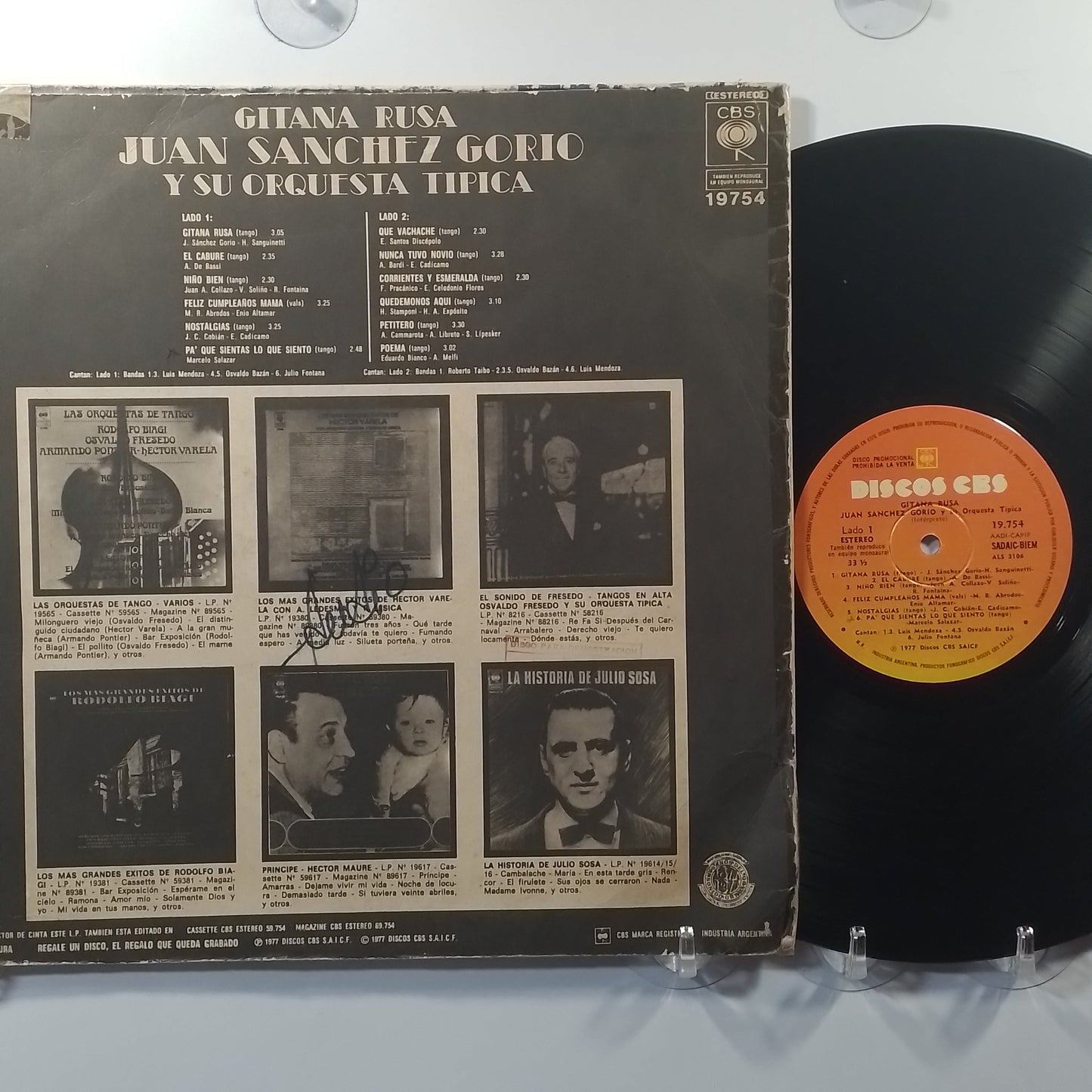 lp juan sanchez gorio y su orquesta tipica gitana rusa made argentina 1977 tango folk