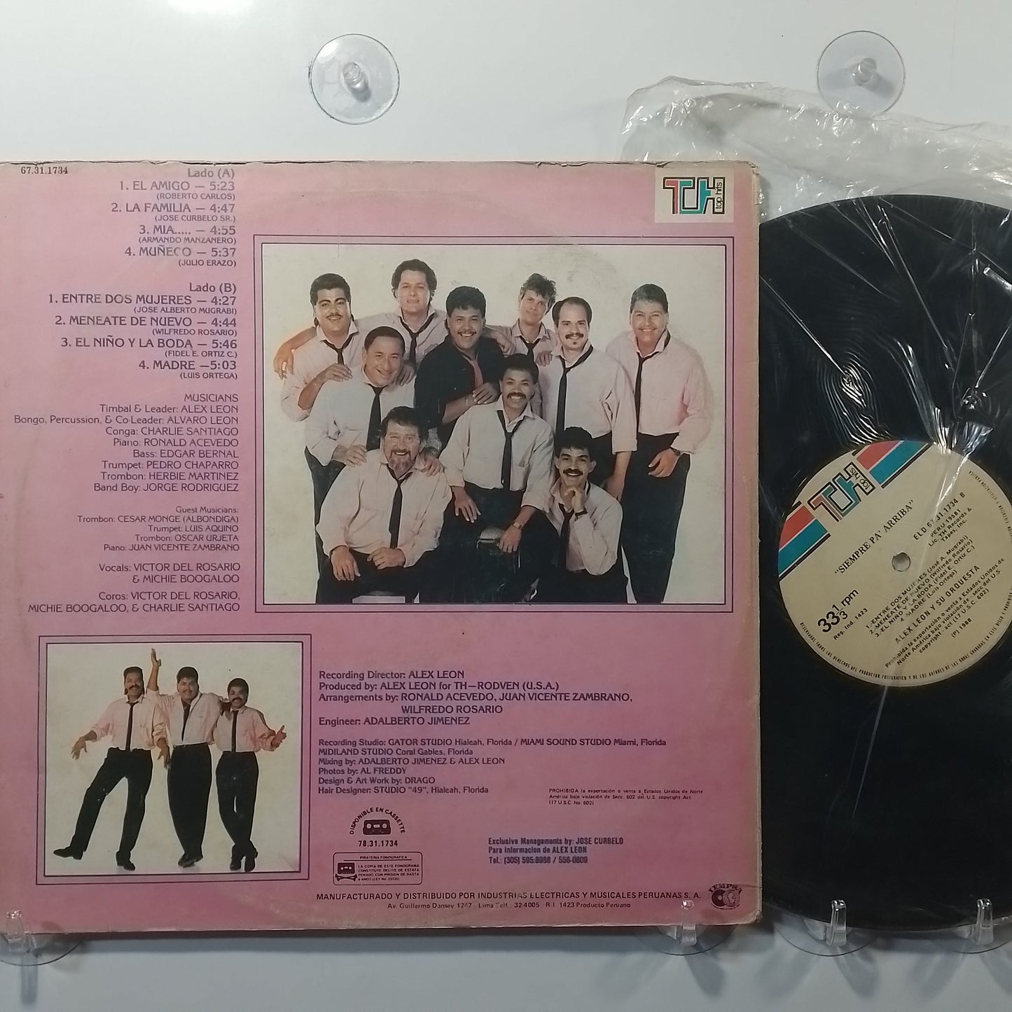 lp Alex Leon Y Su Orquesta Siempre Pa'arriba made peru 1988 sellado salsa