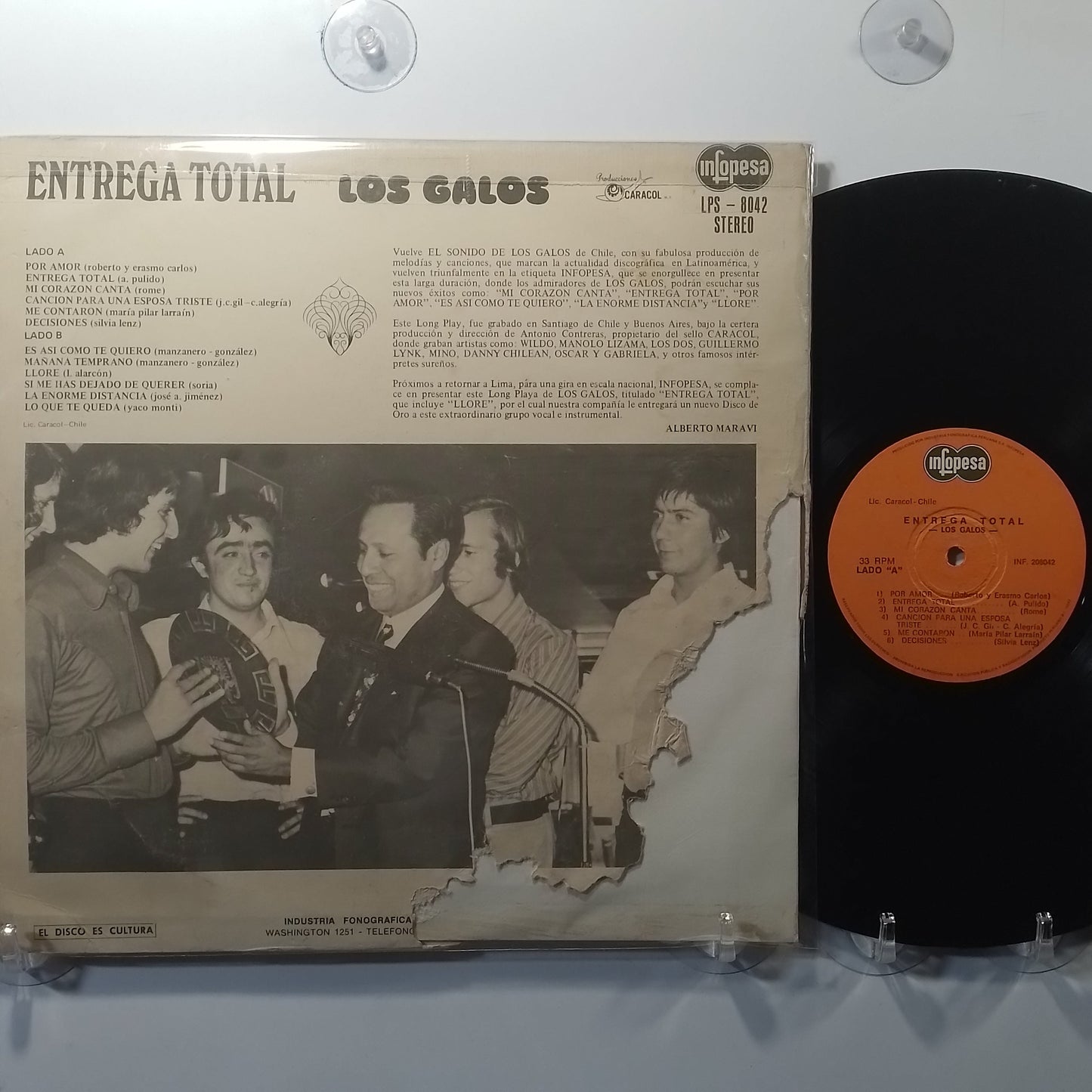lp los galos entrega total made peru 1973 latin pop