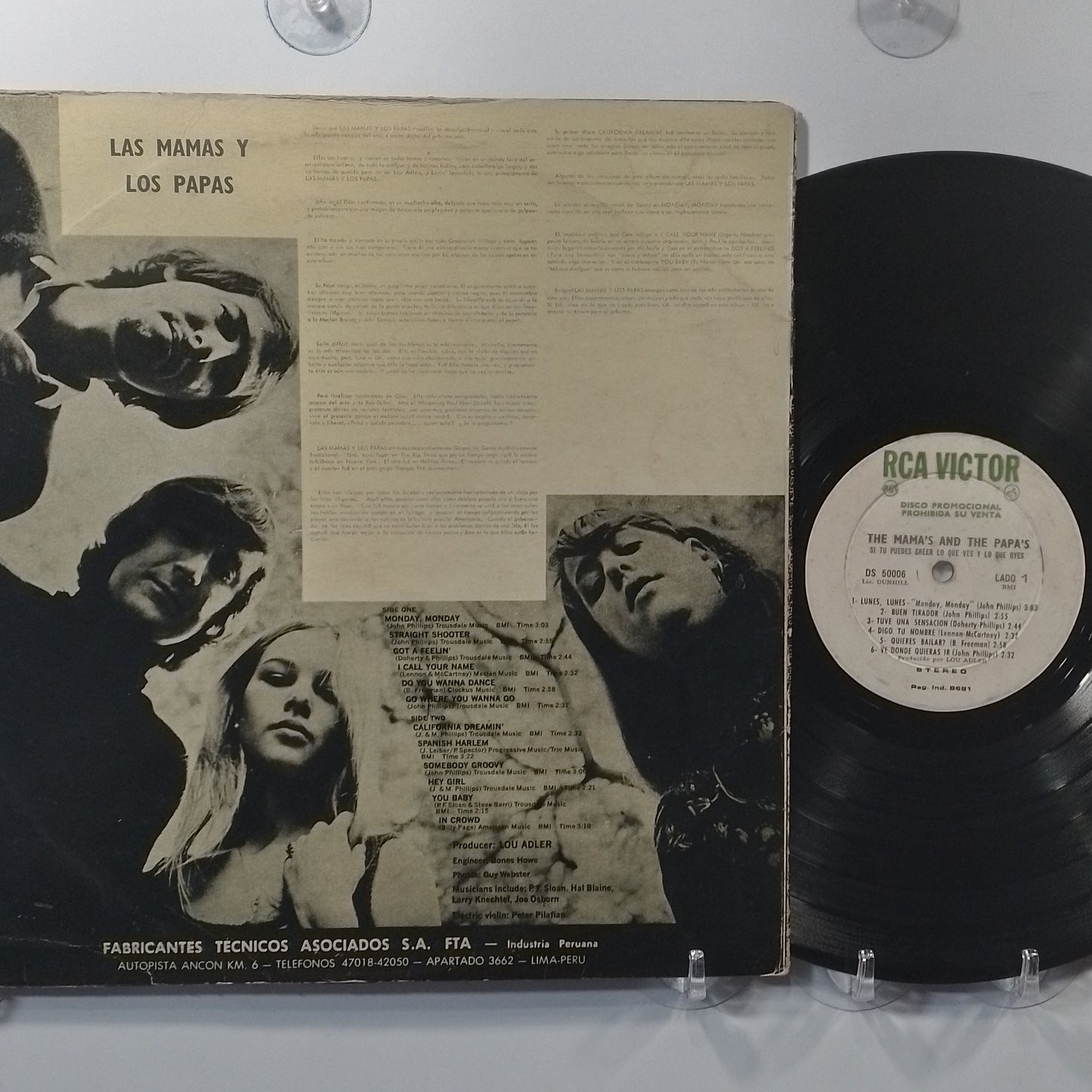 lp The Mama's And The Papa's If You Can Believe Your Eyes And Ears made peru 1966 rock